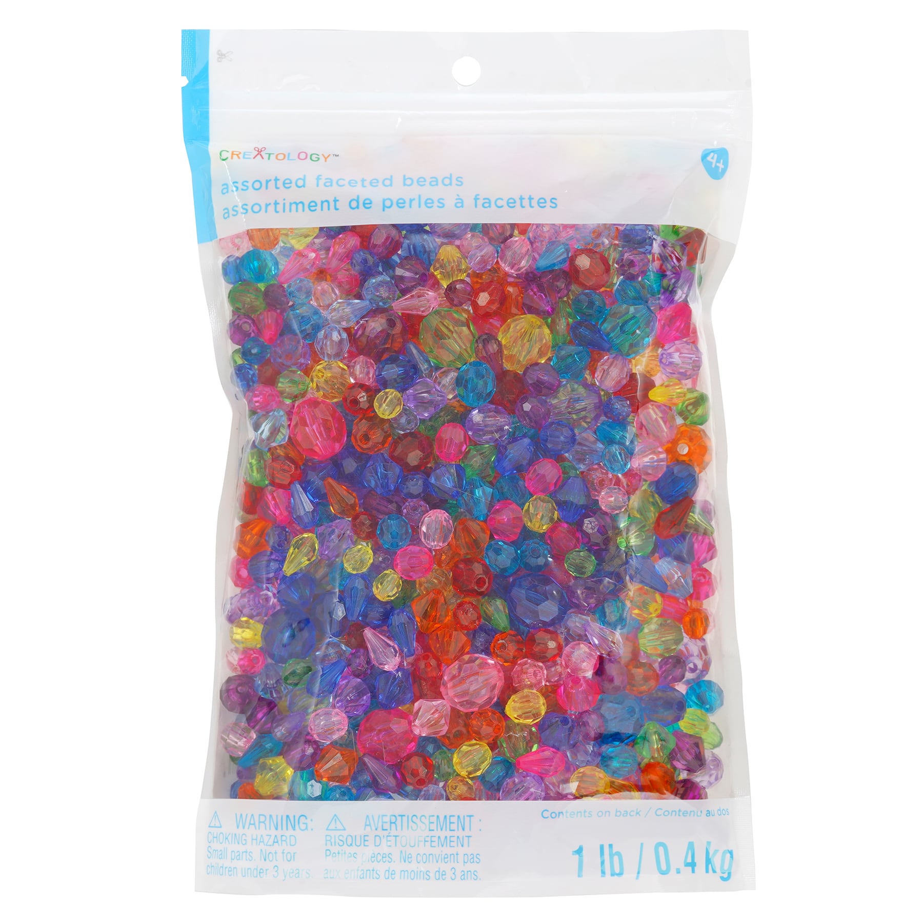 12 Pack: 1lb. Multicolor Faceted Beads by Creatology™