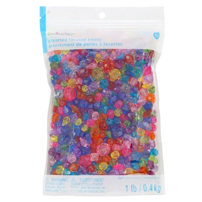 CRE FACETED BEAD 1LB
