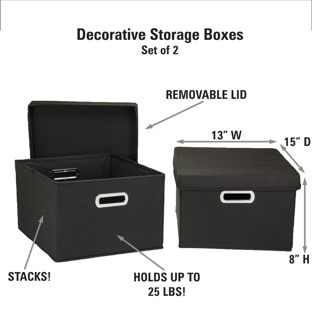 Household Essentials Storage Bins with Lids, 2ct.