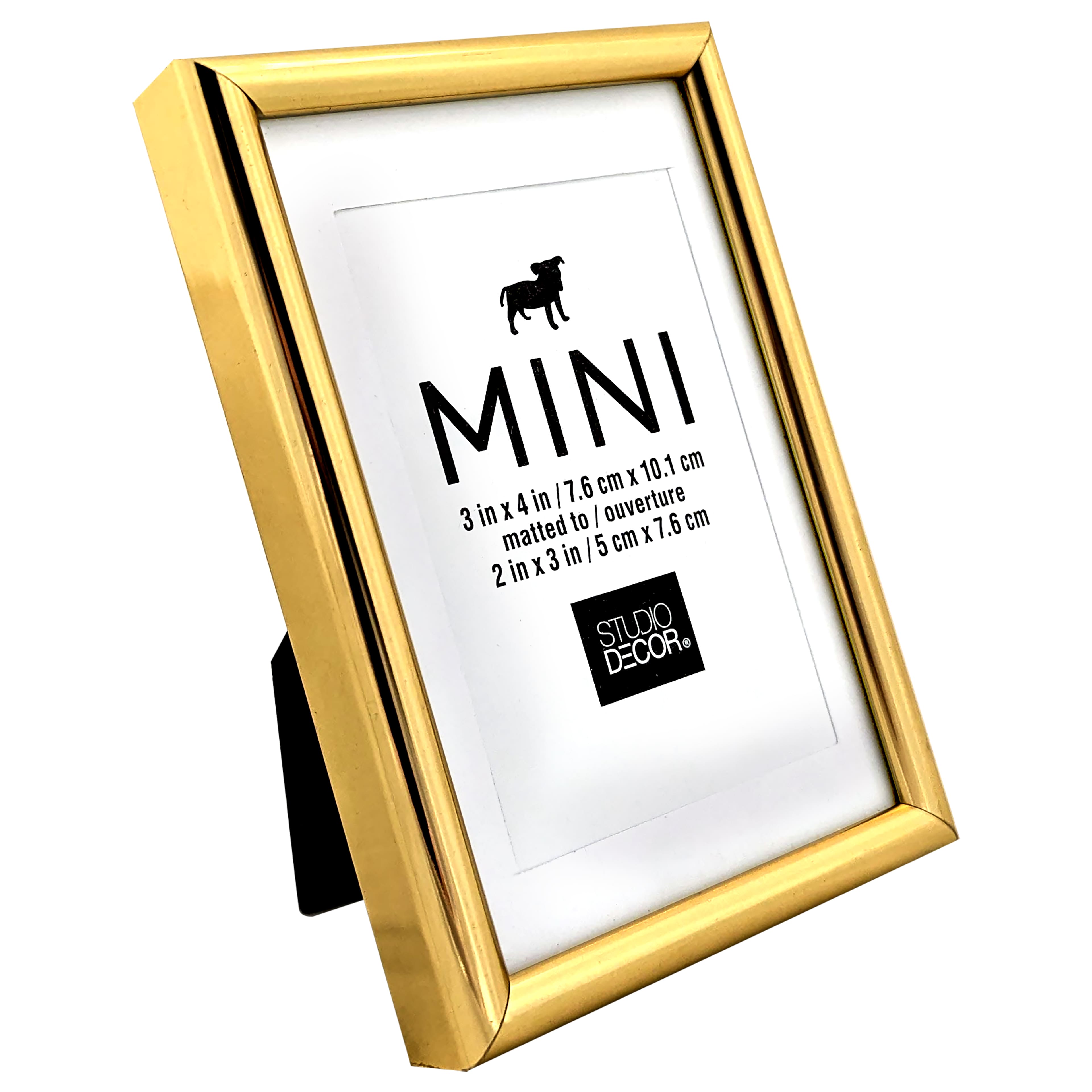 24 Pack: Metallic Gold Mini Frame with Mat by Studio D&#xE9;cor&#xAE;