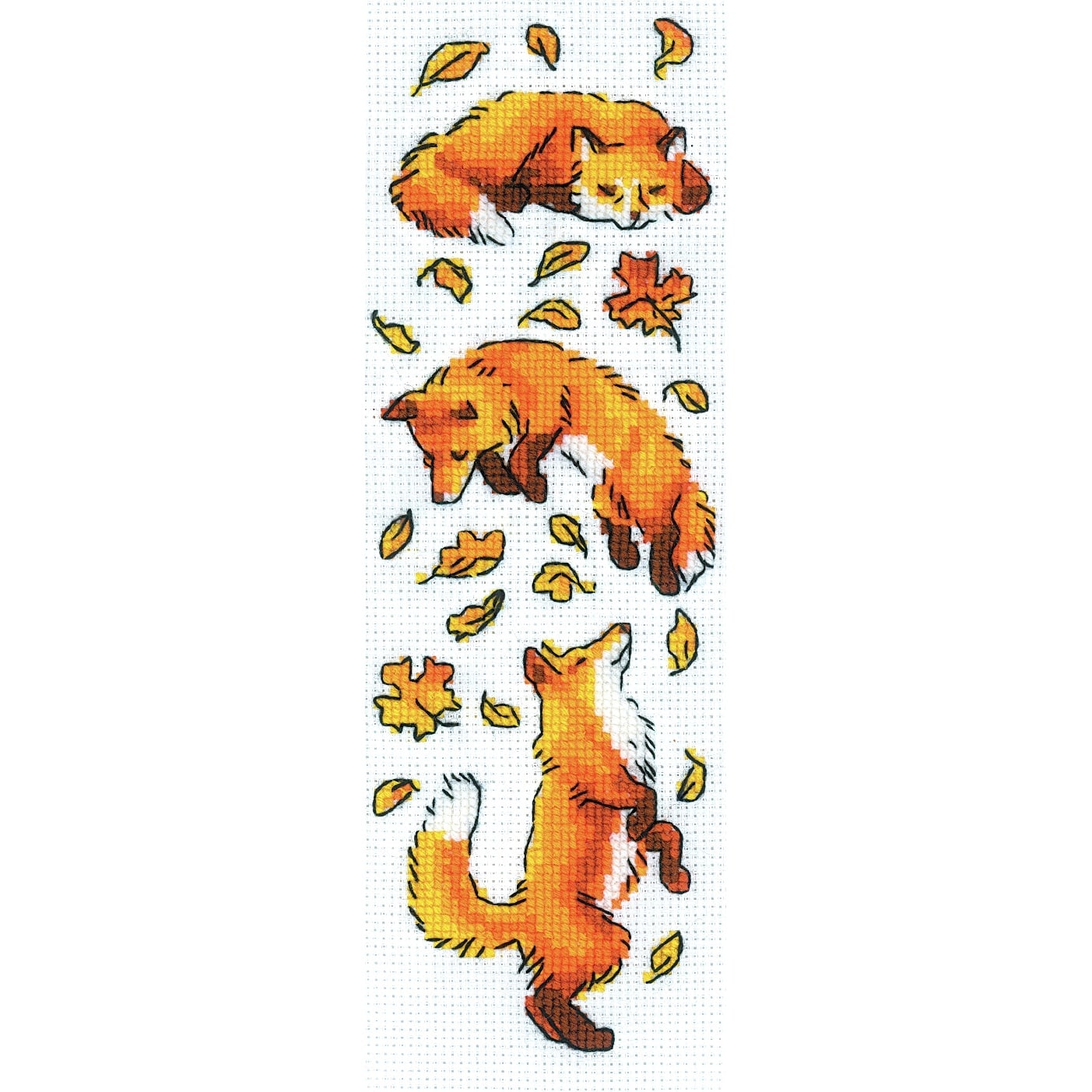 RIOLIS Foxes in the Leaves Counted Cross Stitch Kit
