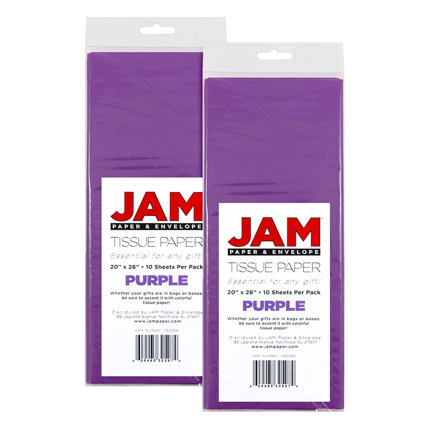 Jam Paper Tissue Paper - Purple - 10 Sheets/Pack