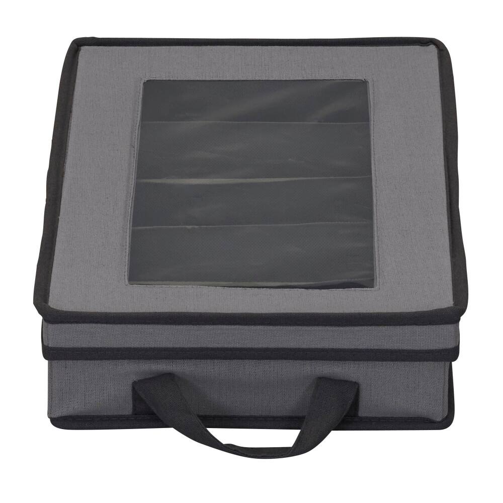 Household Essentials 19&#x22; Windowed Flatware Storage Chest