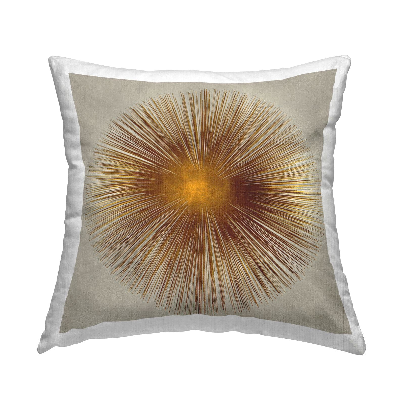 Stupell Industries Radiant Sun Orb Abstract Pattern Shape Throw Pillow, 18" x 18"