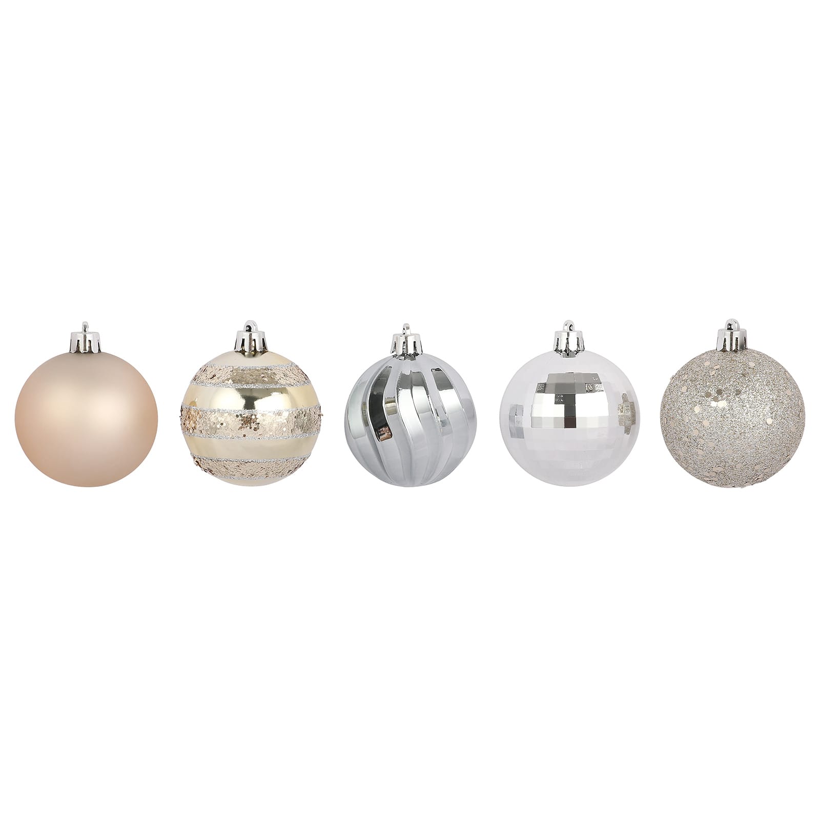 40 Pack 2.2&#x22; Champagne Shatterproof Ball Ornaments by Ashland&#xAE;