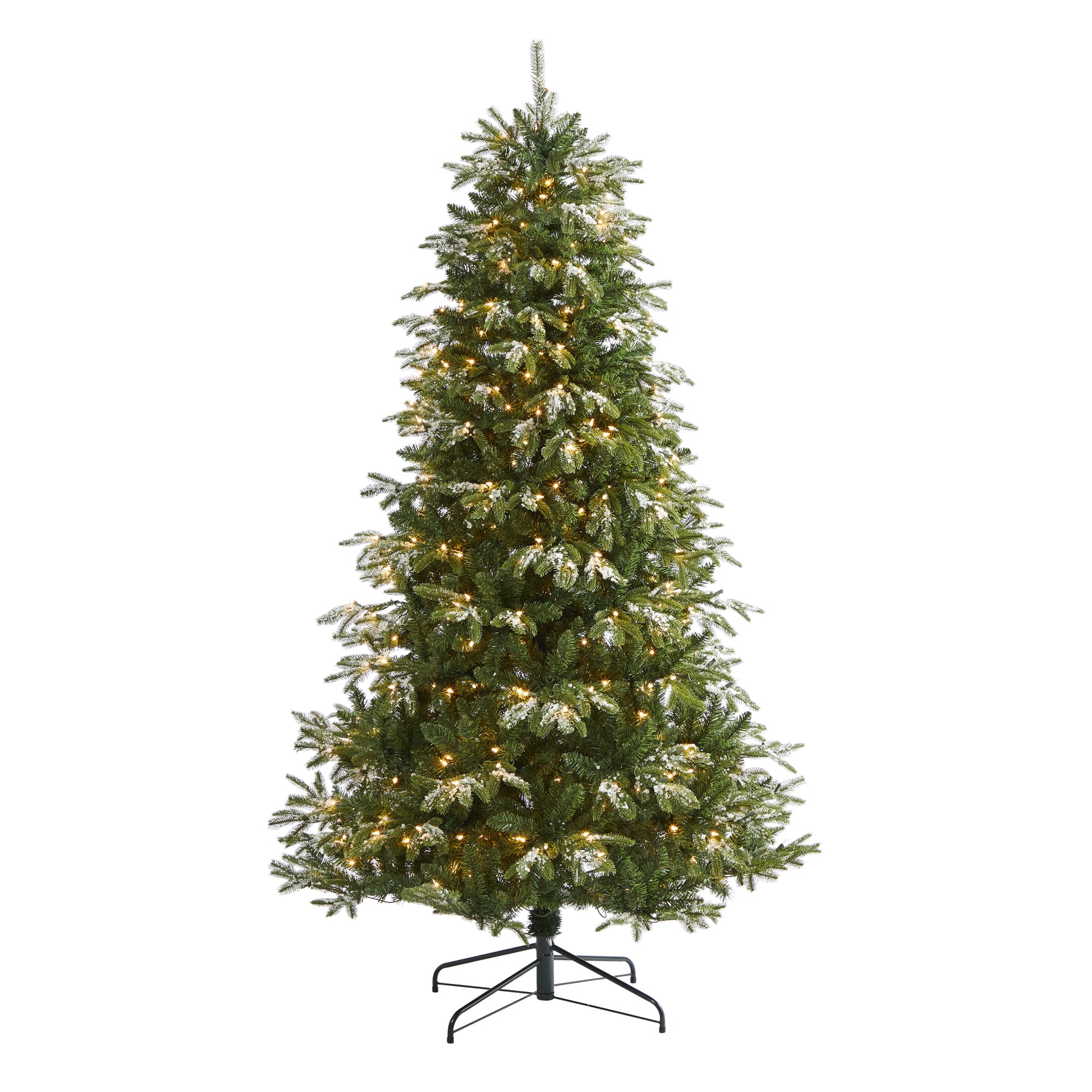 7ft. Pre-Lit Snowed Grand Teton Artificial Christmas Tree with Clear LED Lights