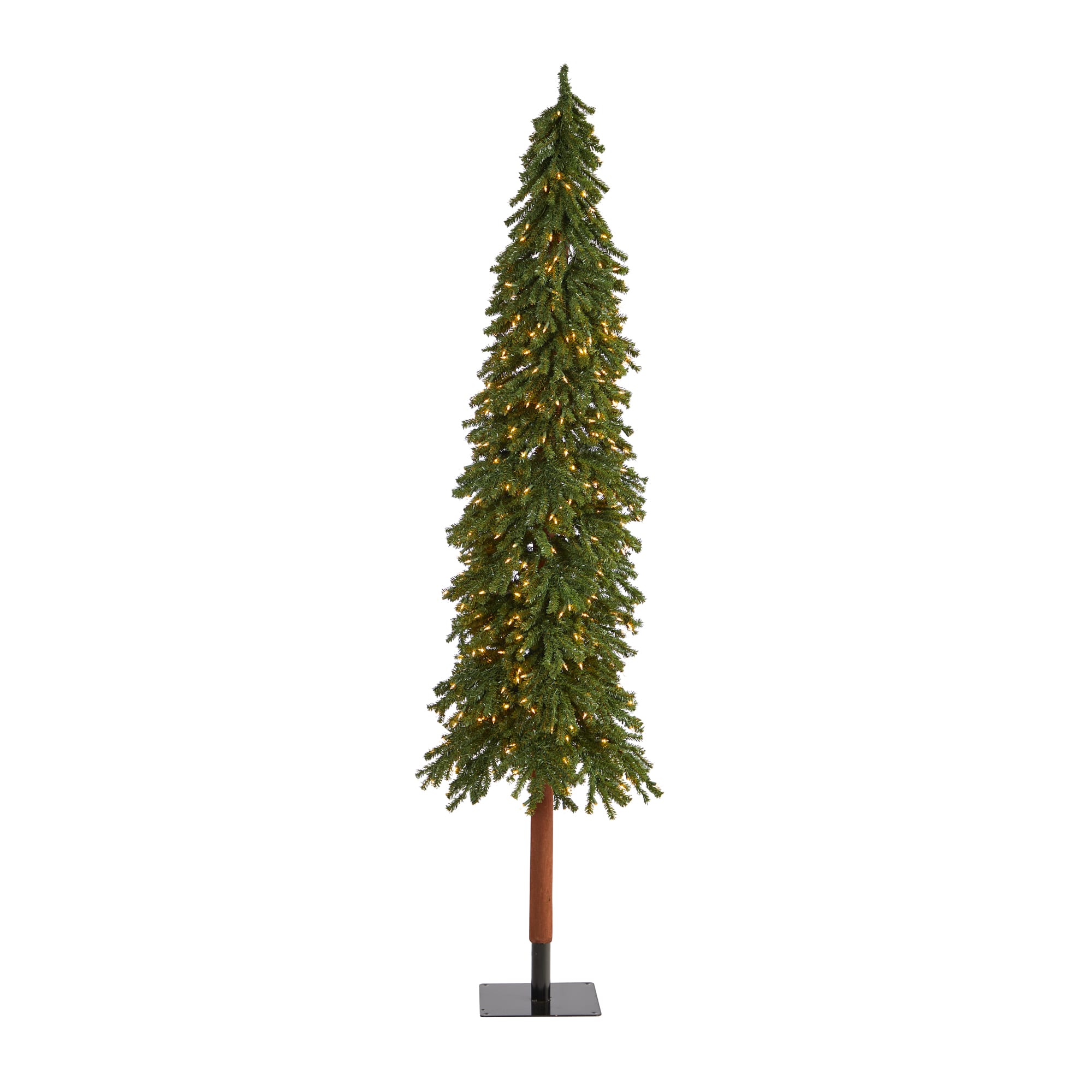 8ft. Pre-Lit Grand Alpine Artificial Christmas Tree, Clear LED Lights