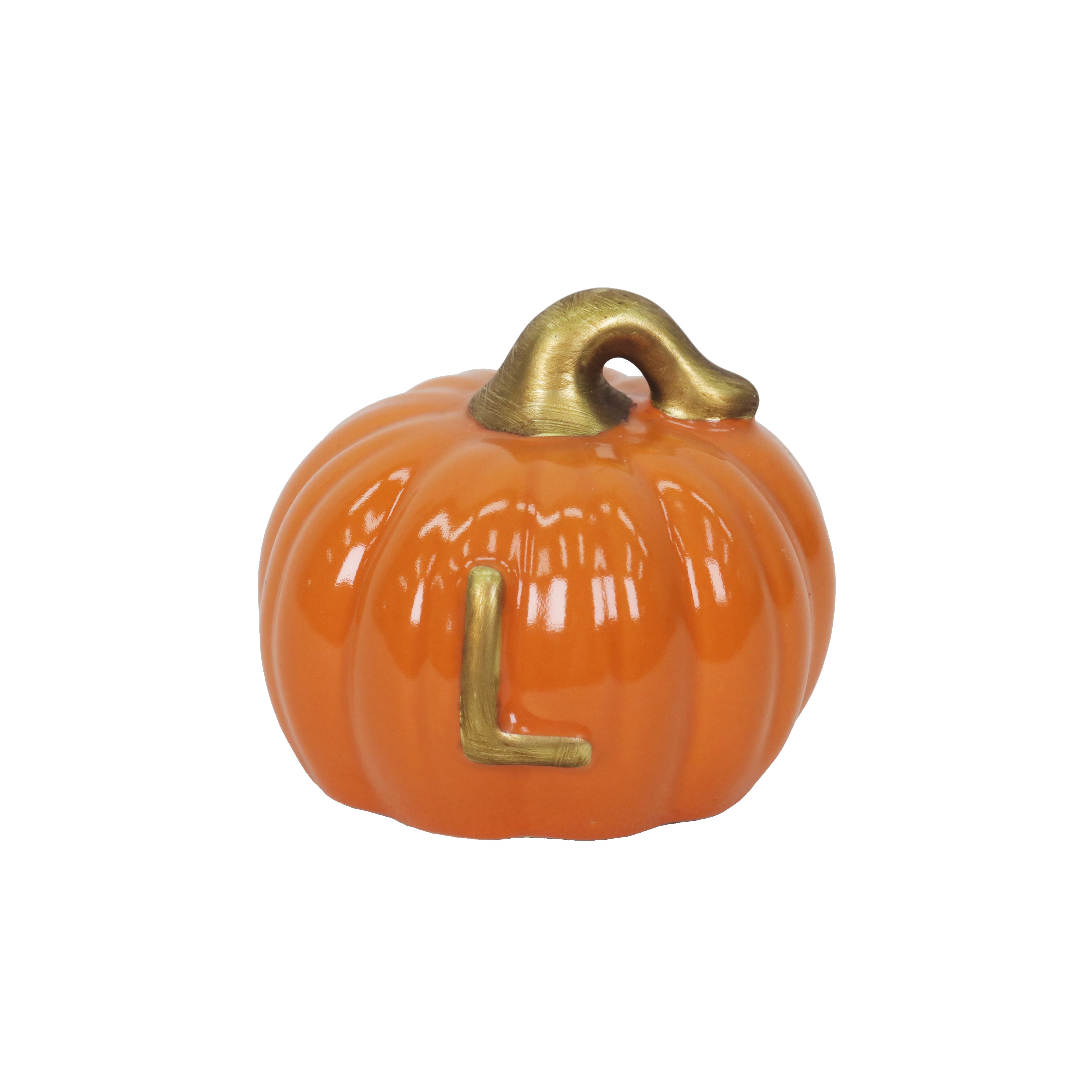 3&#x22; Ceramic Pumpkin Monogram D&#xE9;cor by Ashland&#xAE;