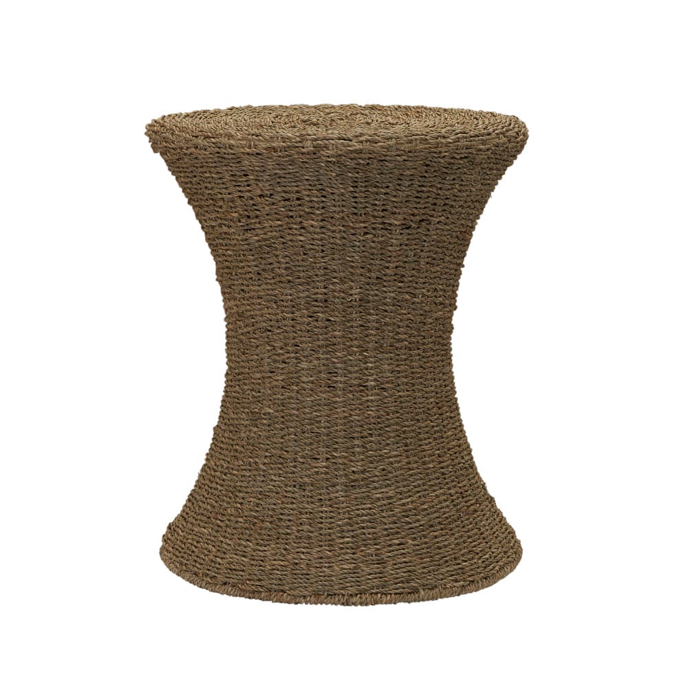 Household Essentials 21" Woven Seagrass Hourglass End Table