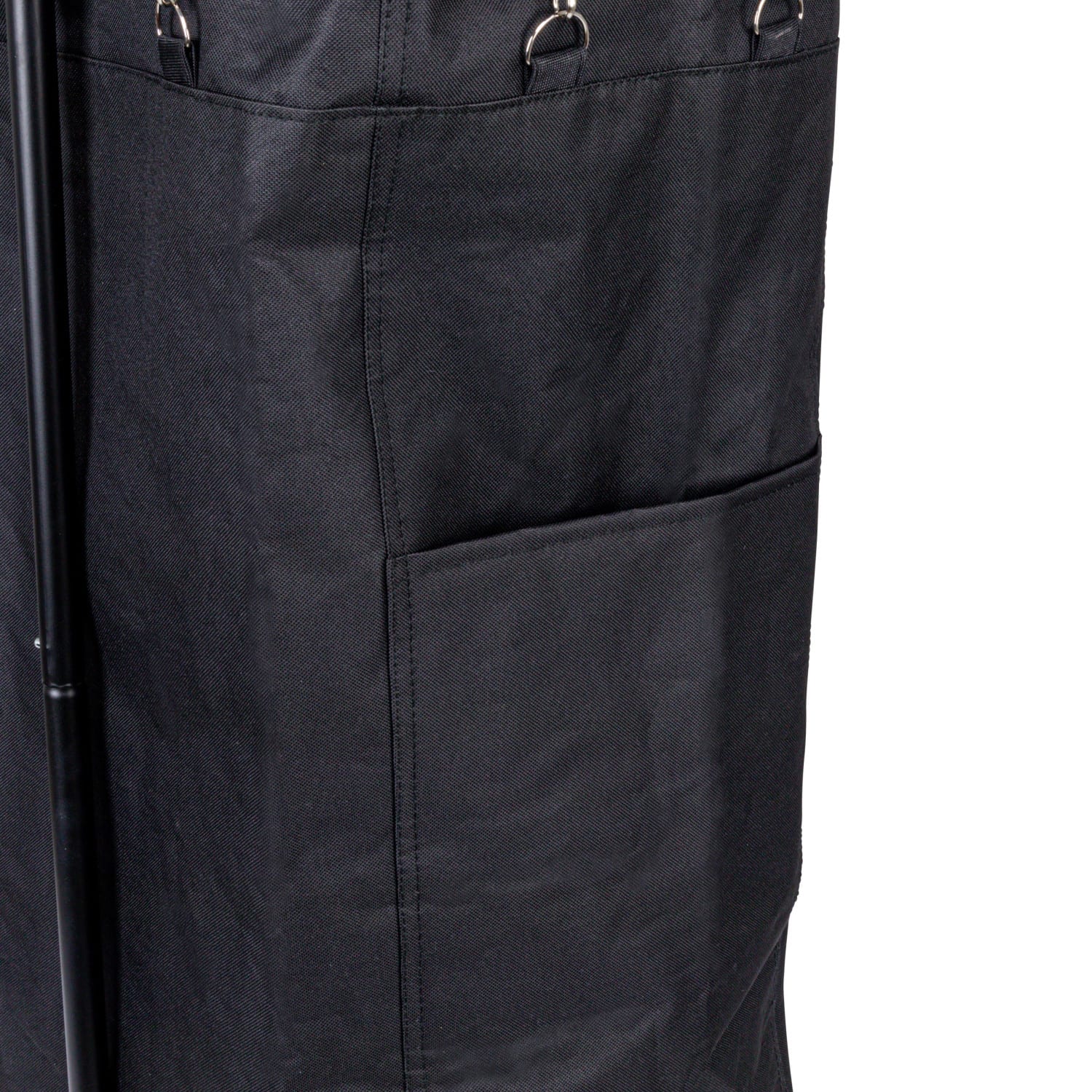 Household Essentials 30.5" Black Rolling Laundry Hamper