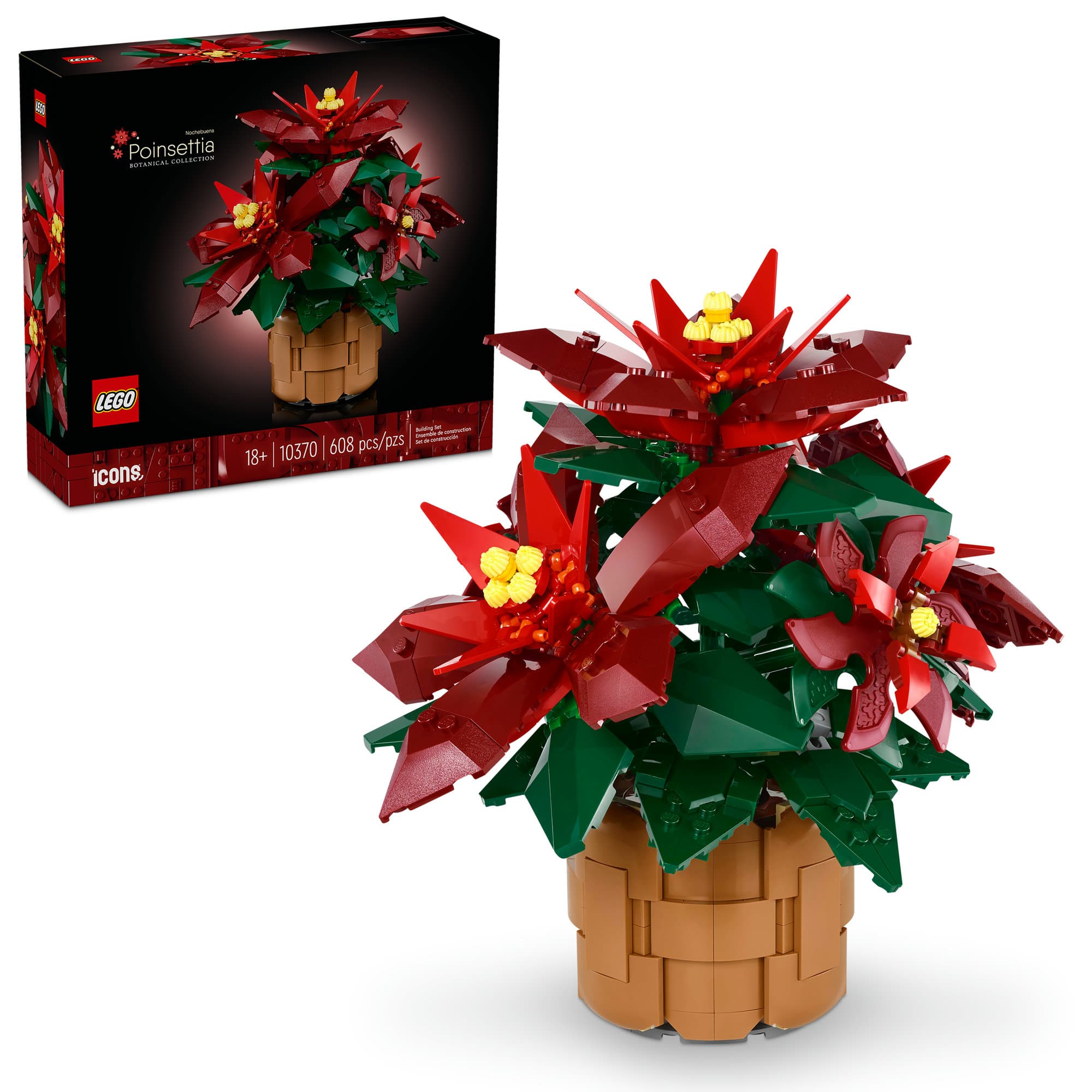 LEGO&#xAE; Botanicals Poinsettia Plant Decor Building Set 10370