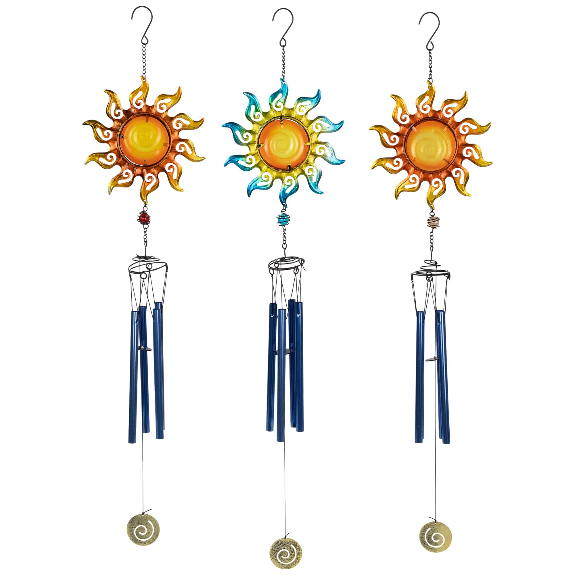 2.5ft. Shining Suns Outdoor Garden Windchimes, 3ct.