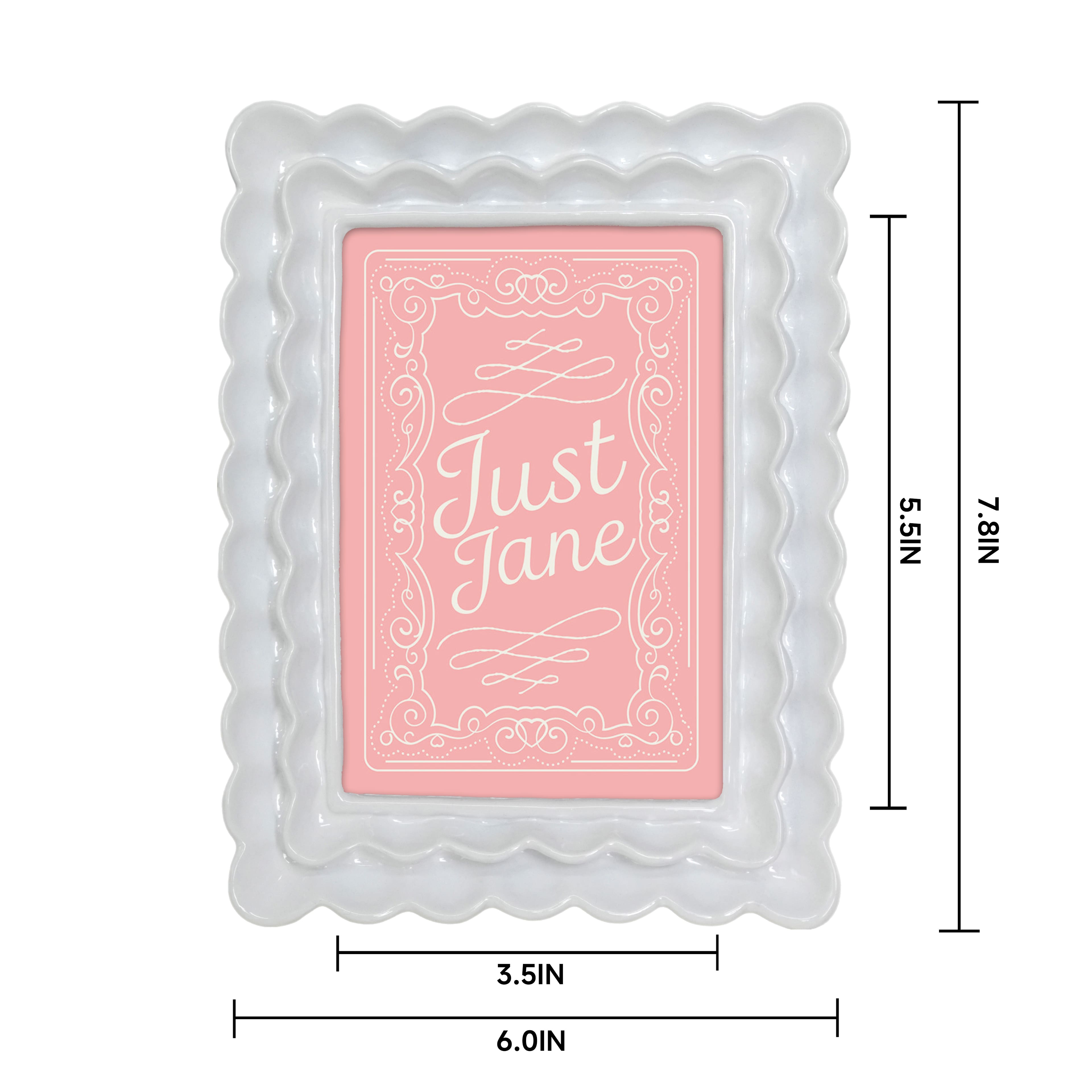 Just Jane 4&#x22; x 6&#x22; Layered Wave Frame by Studio D&#xE9;cor&#xAE;