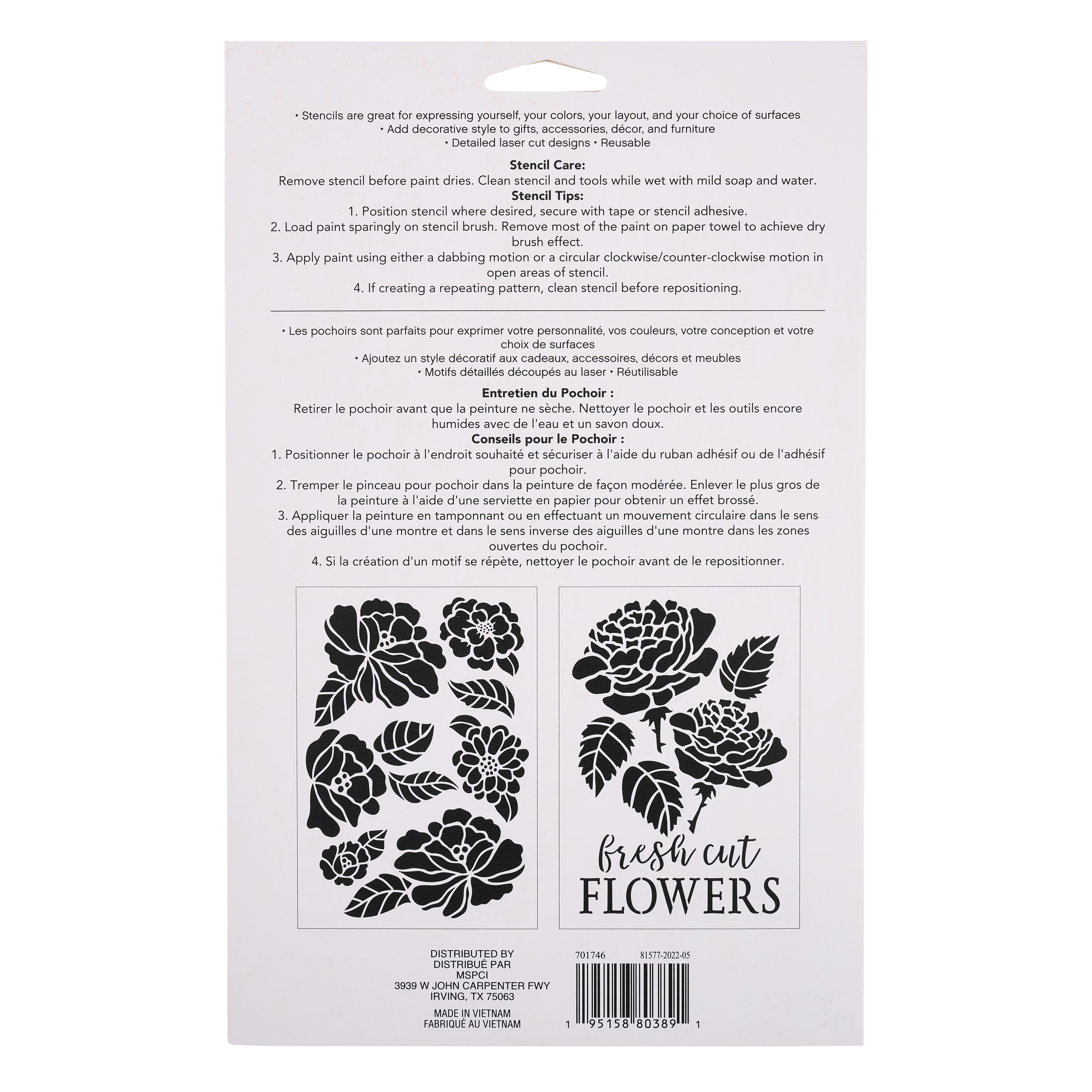 12 Pack: Fresh Cut Flower Plastic Stencils, 7" x 10" by Craft Smart®