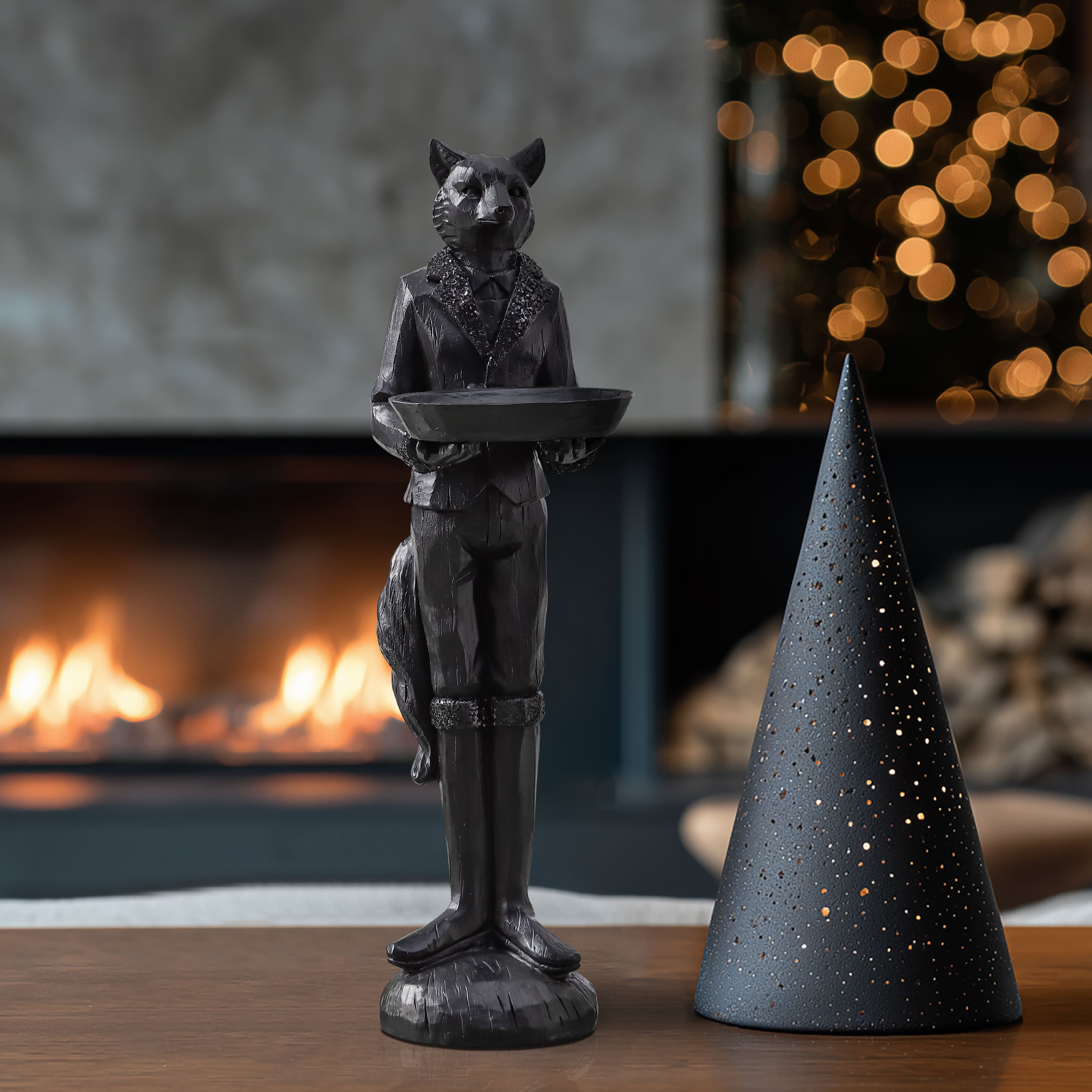 16.75&#x22; Fox Butler Statue Tabletop D&#xE9;cor by Ashland&#xAE;