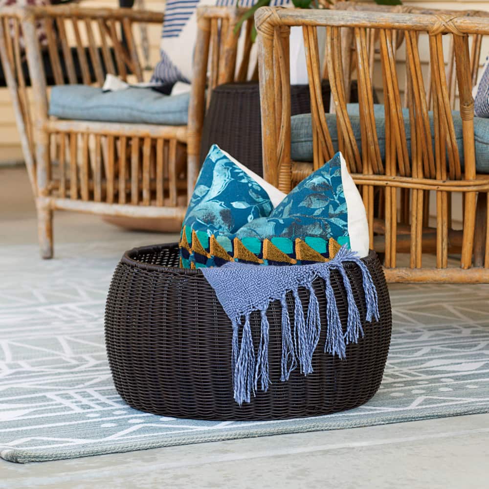 Household Essentials 9" Woven Storage Ottoman