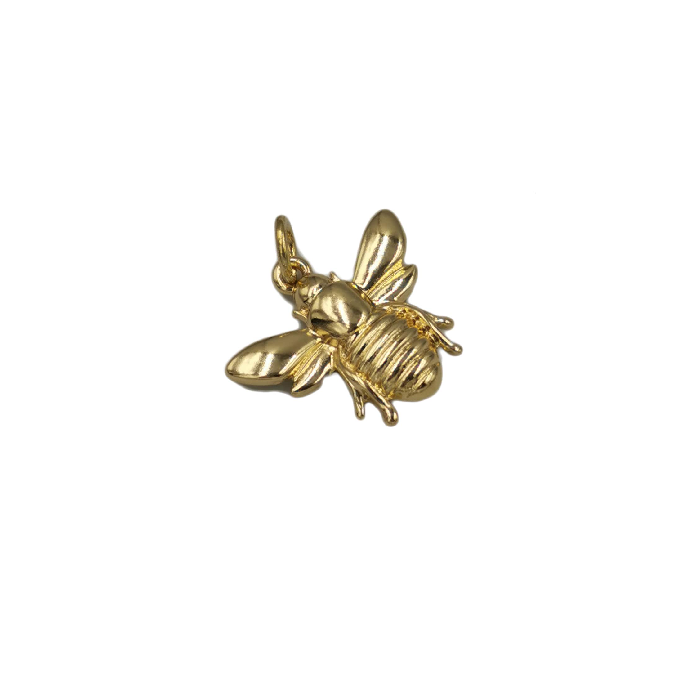 12 Pack: Charmalong™ Gold Bee Charm by Bead Landing™
