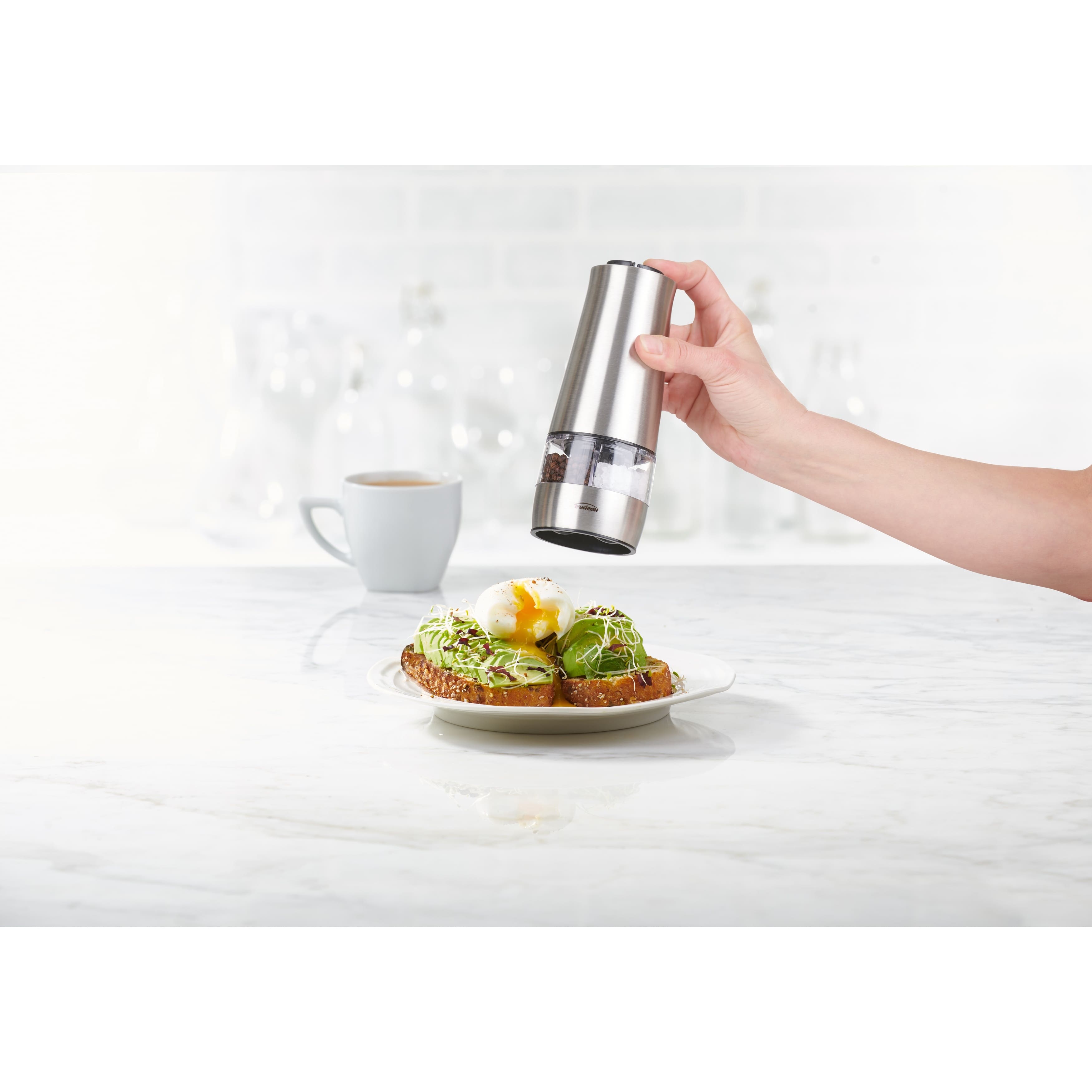 Kitcheniva Stainless Steel Electric Salt Pepper Grinder Mill