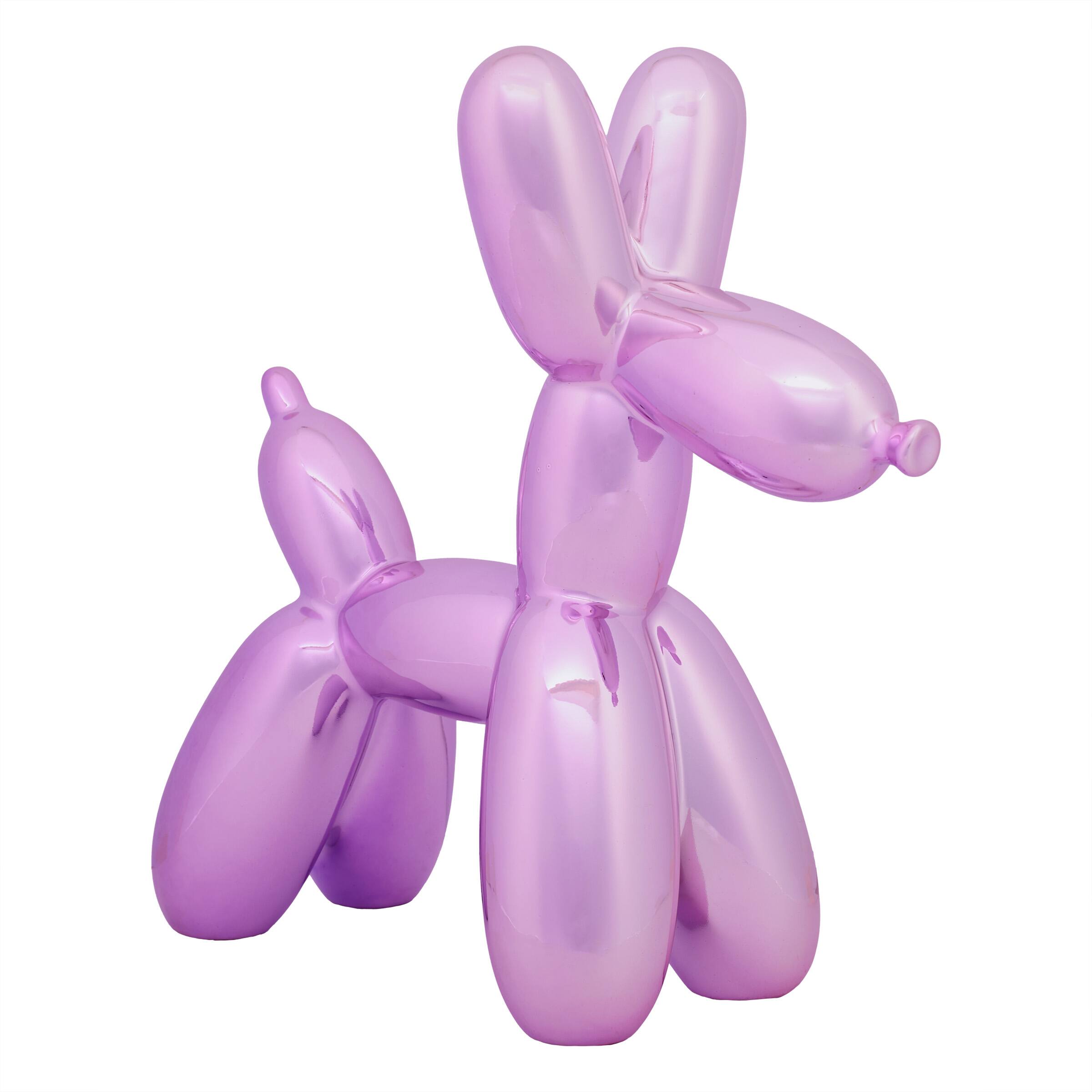 11" Electroplated Purple Balloon Dog Figurine