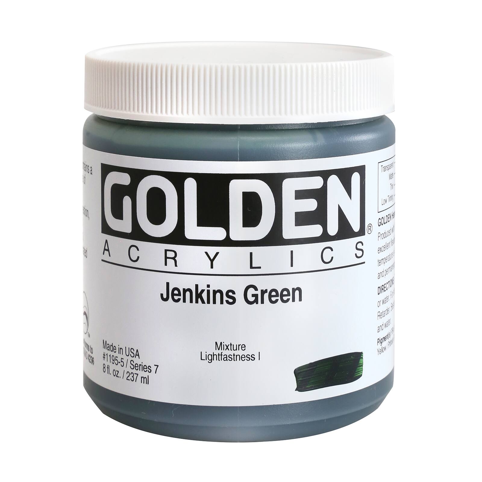 Golden Heavy Body Acrylic Paint, 8 oz in Jenkins Green