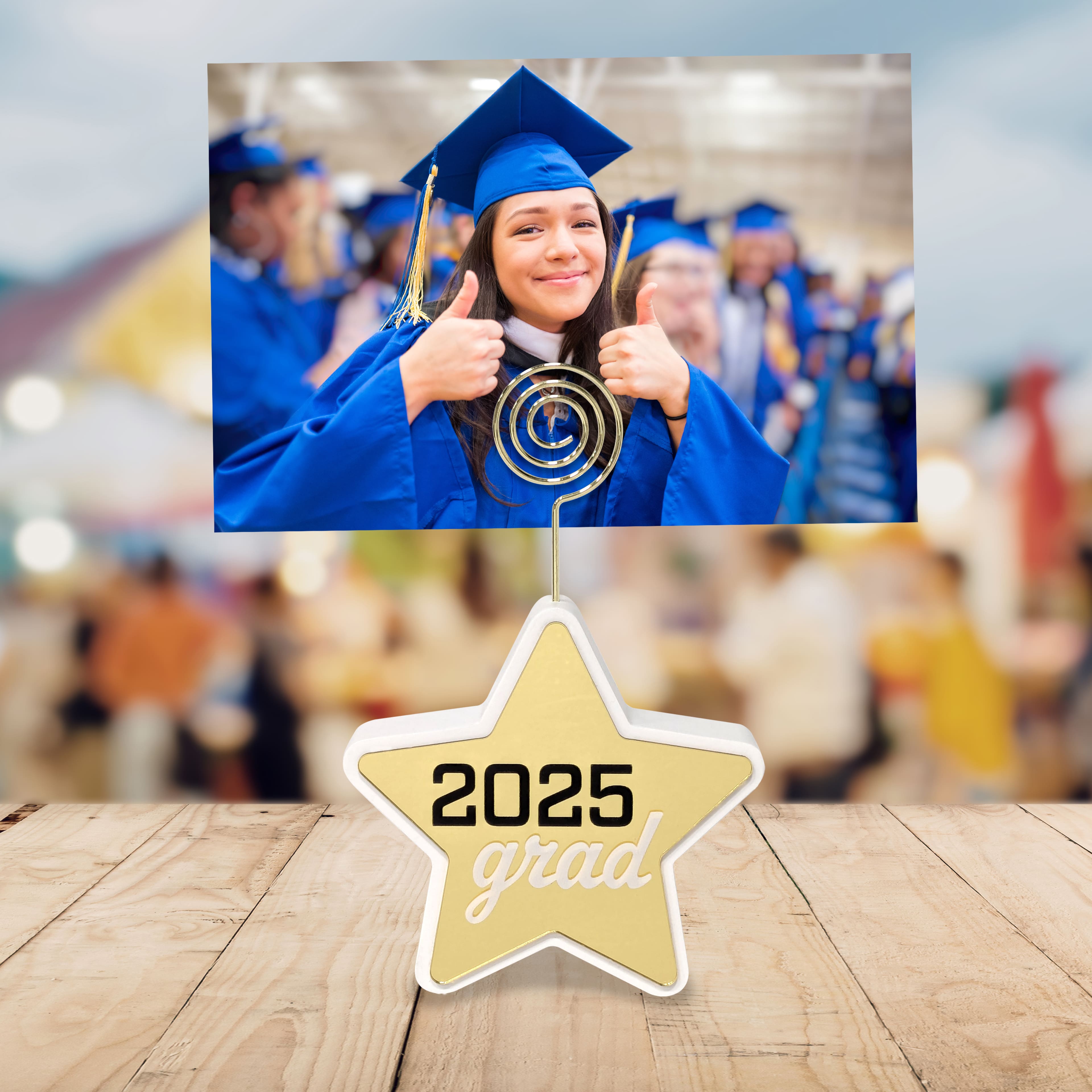 Graduation™ 6" Gold 2025 Star Photo Clip Frame by Studio Décor®