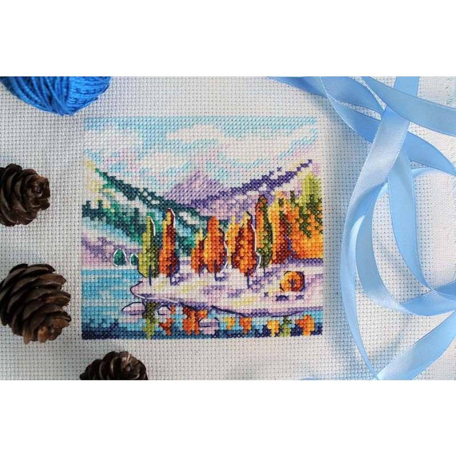 Mp Studia Autumn In The Mountains Cross Stitch Kit