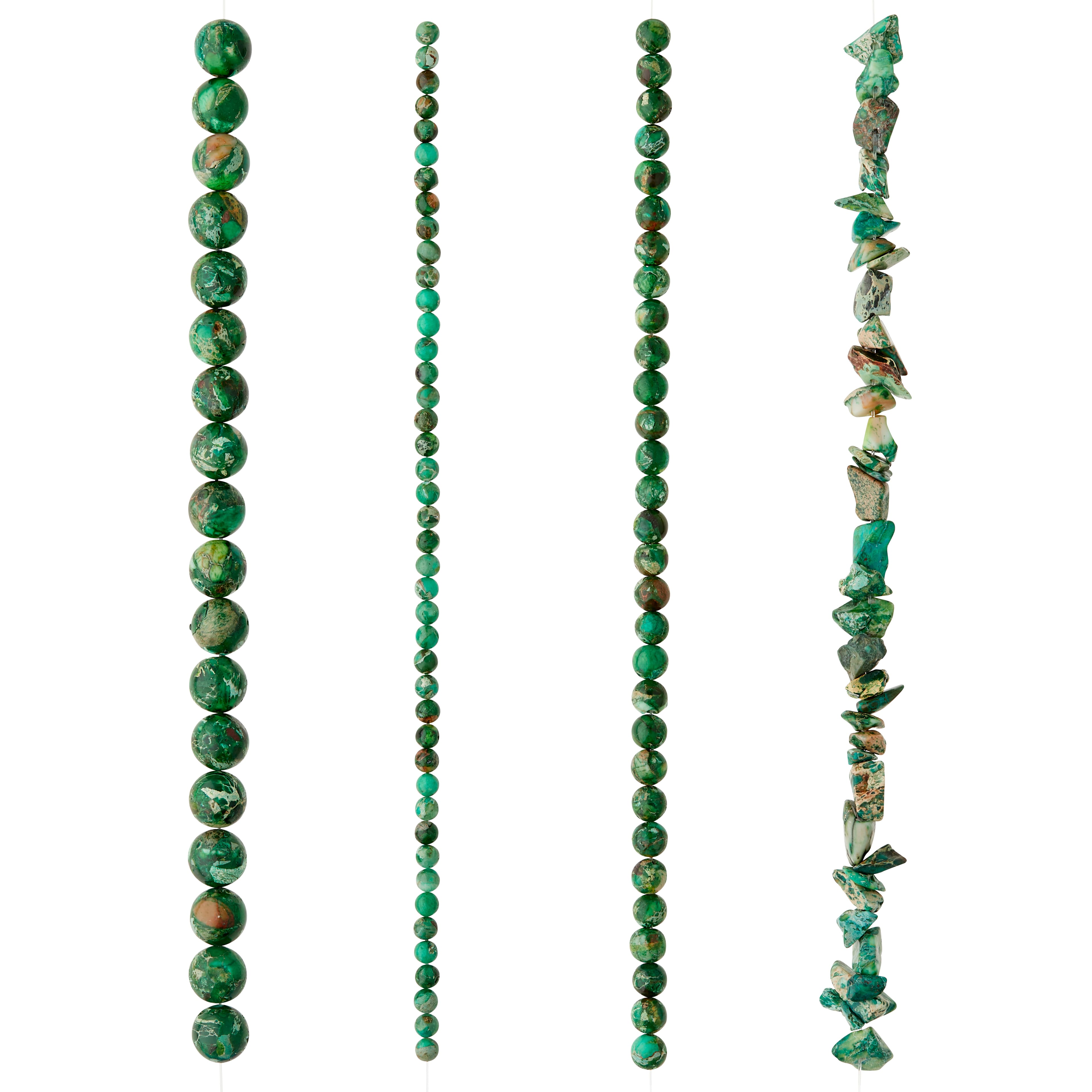 Green Jasper Stone Mix Beads by Bead Landing&#x2122;