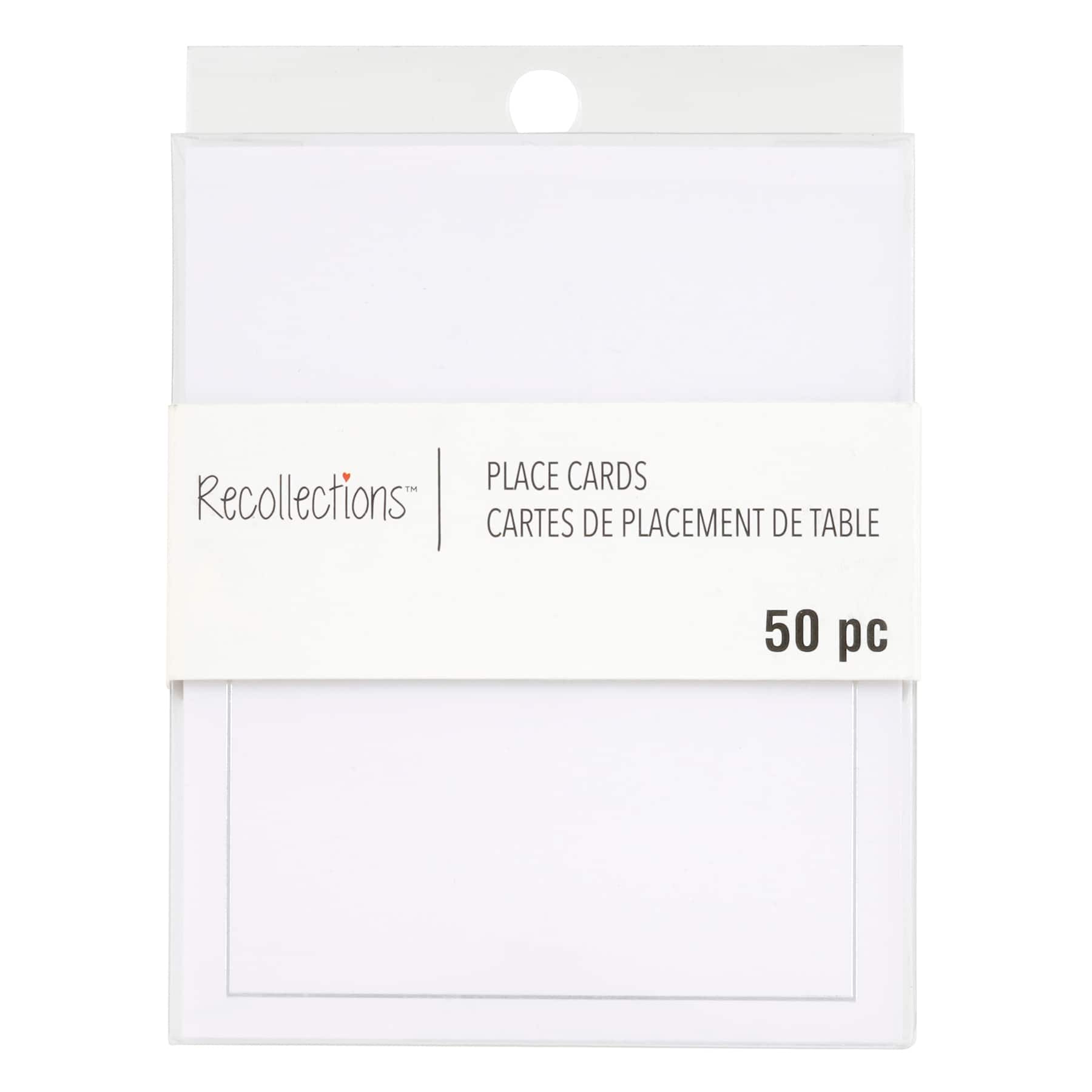 12 Packs: 50 ct. (600 total) Silver Trim Place Cards by Recollections&#x2122;