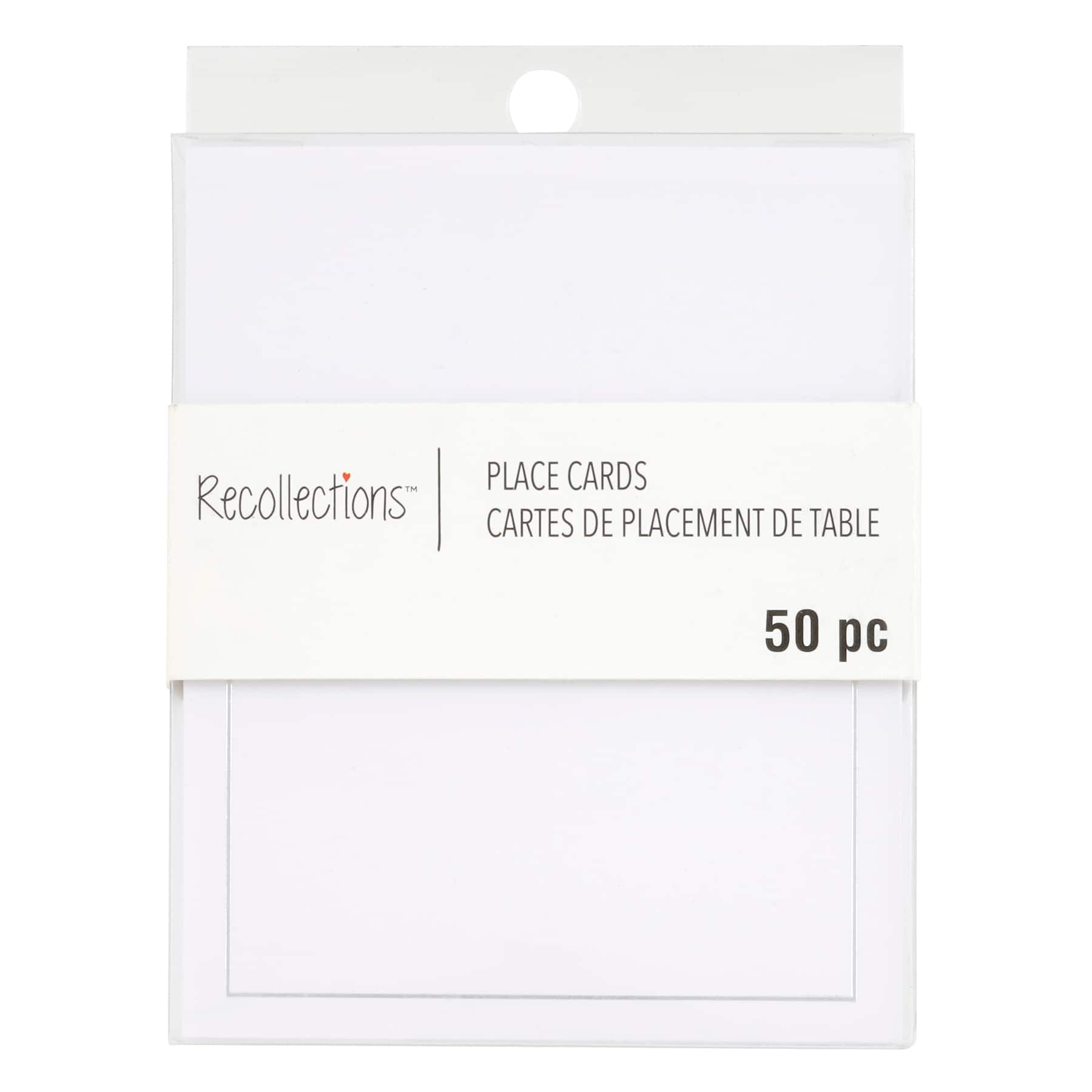 12 Packs: 50 ct. (600 total) Silver Trim Place Cards by Recollections™