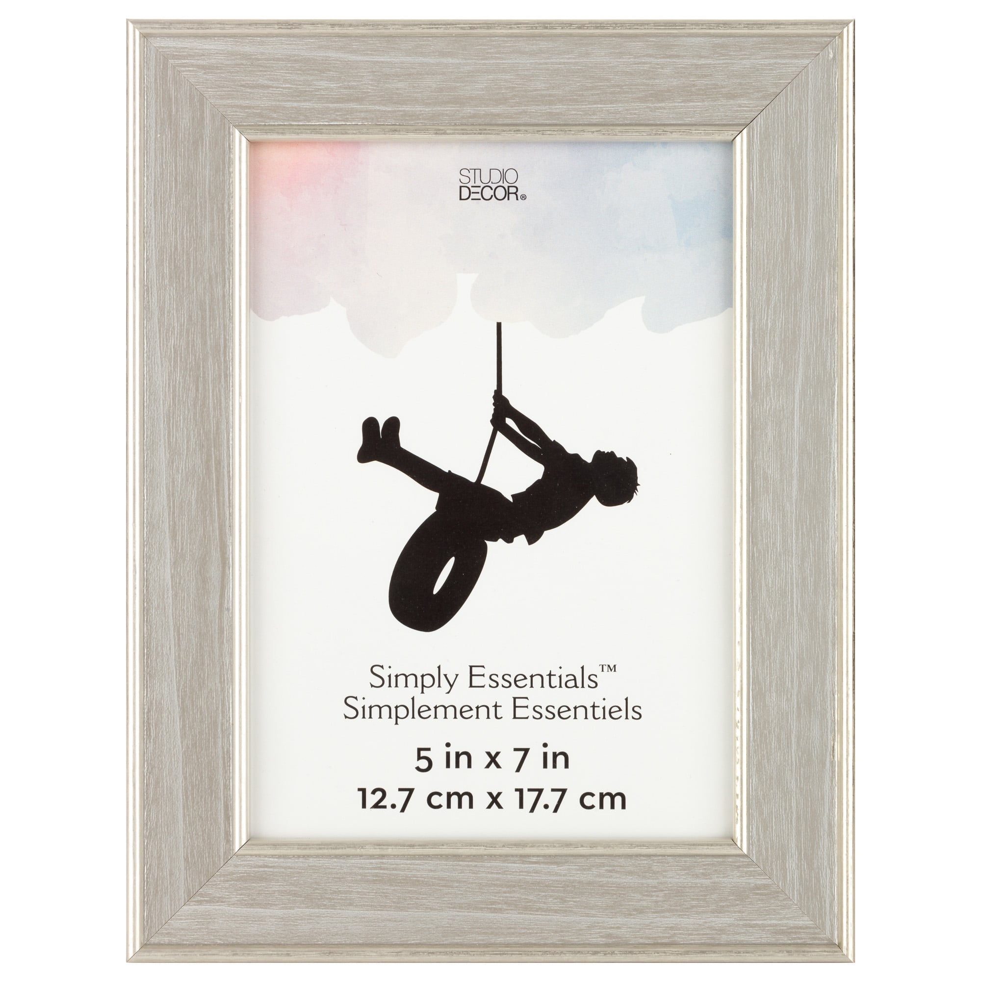 Simply Essentials™ 5" x 7" Gray with Silver Edge Frame by Studio Décor®