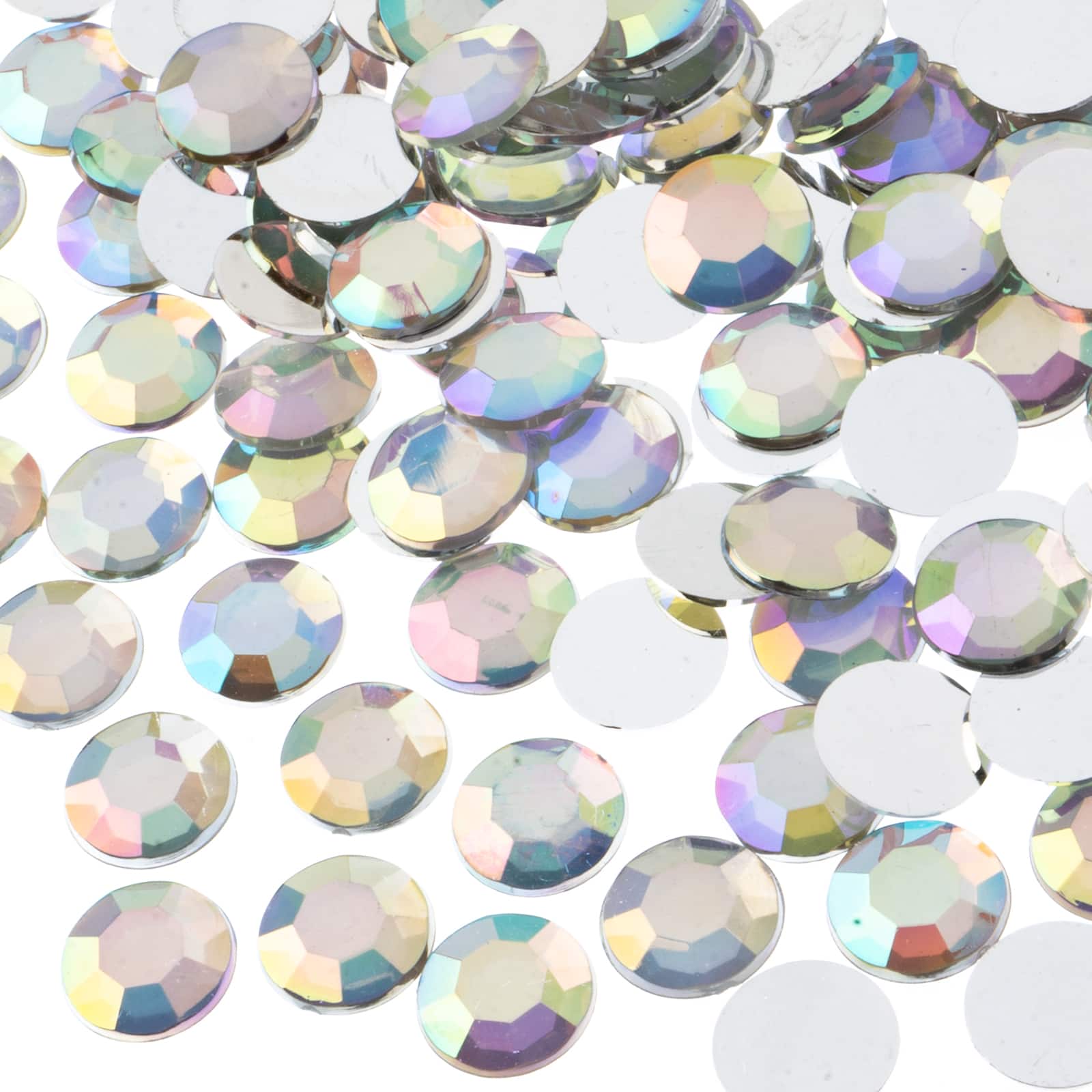 John Bead 12mm Acrylic Round Flat Back Rhinestones, 400ct.