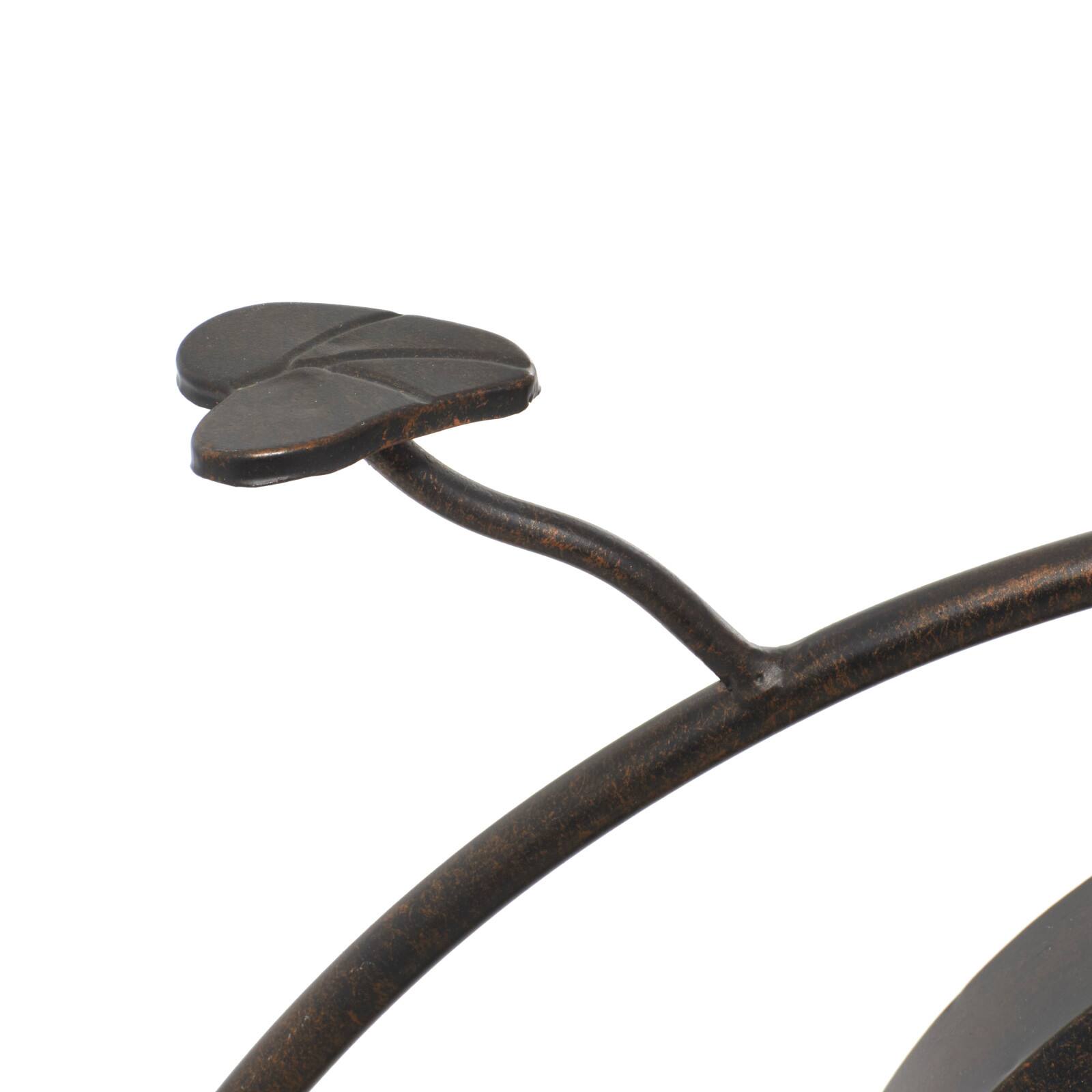 19&#x22; Black Metal Vintage Bicycle Clock