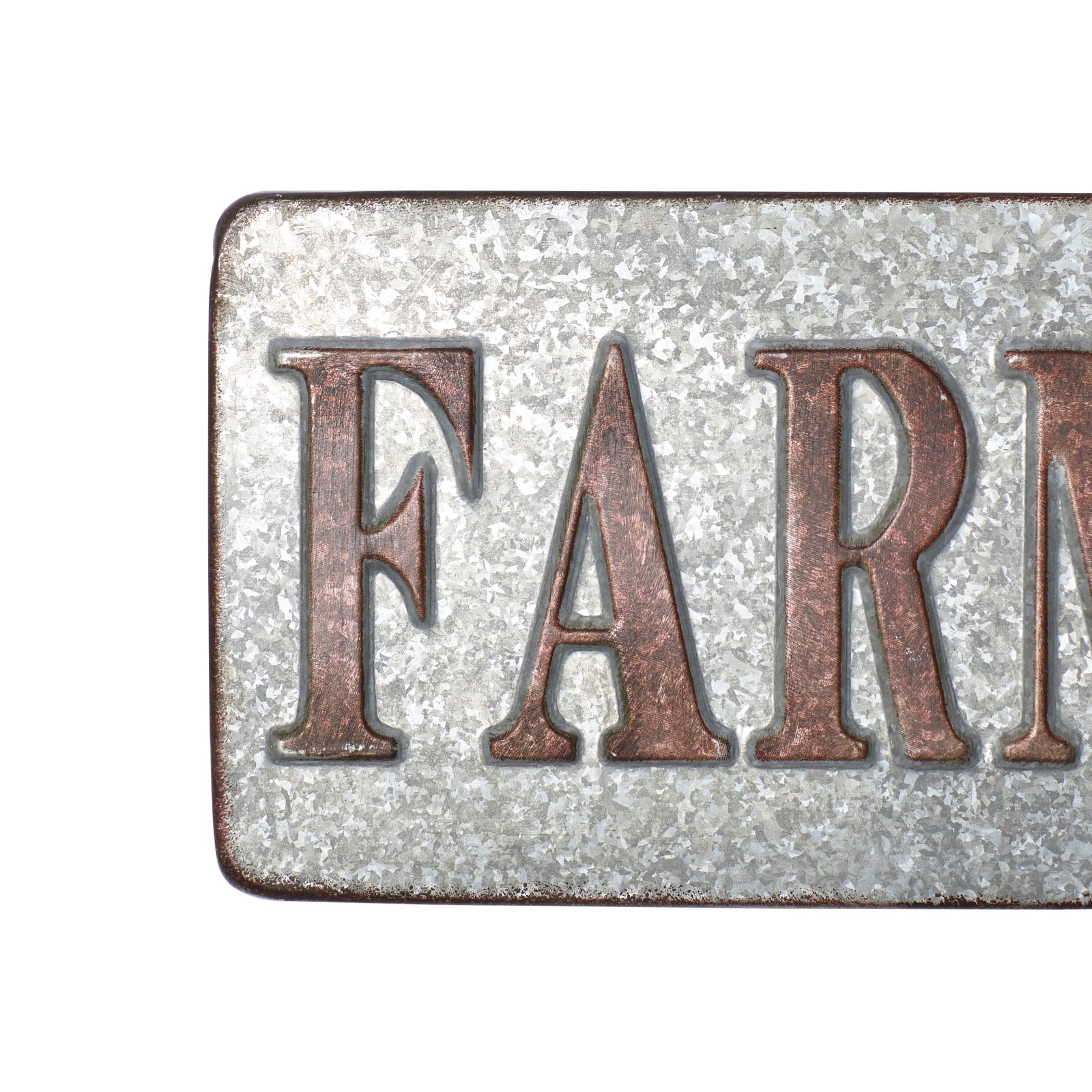 36&#x22; Gray Metal Farmhouse Sign Wall D&#xE9;cor