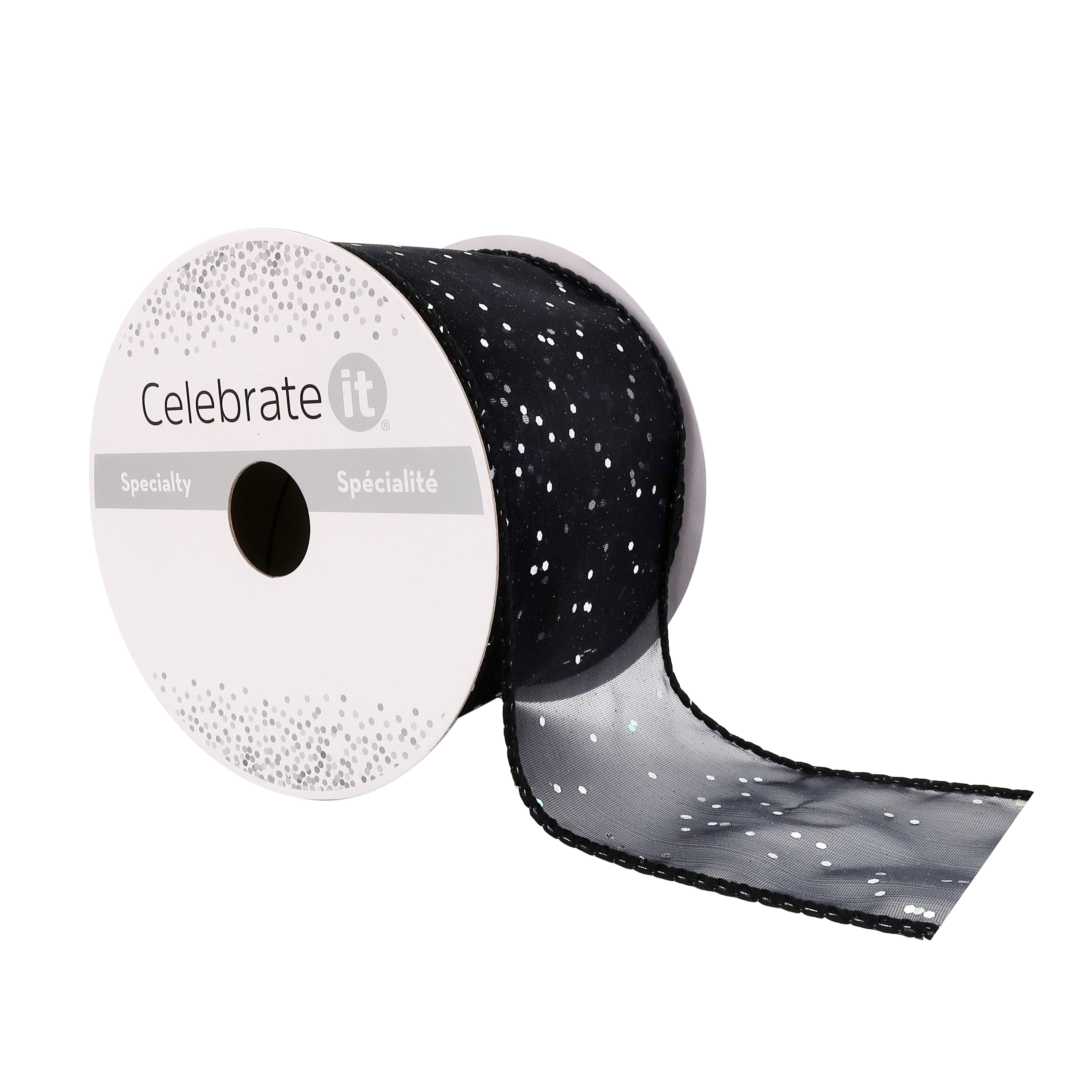 2.5"x 10yd. Glitter Shimmer Wired Ribbon by Celebrate It® Specialty