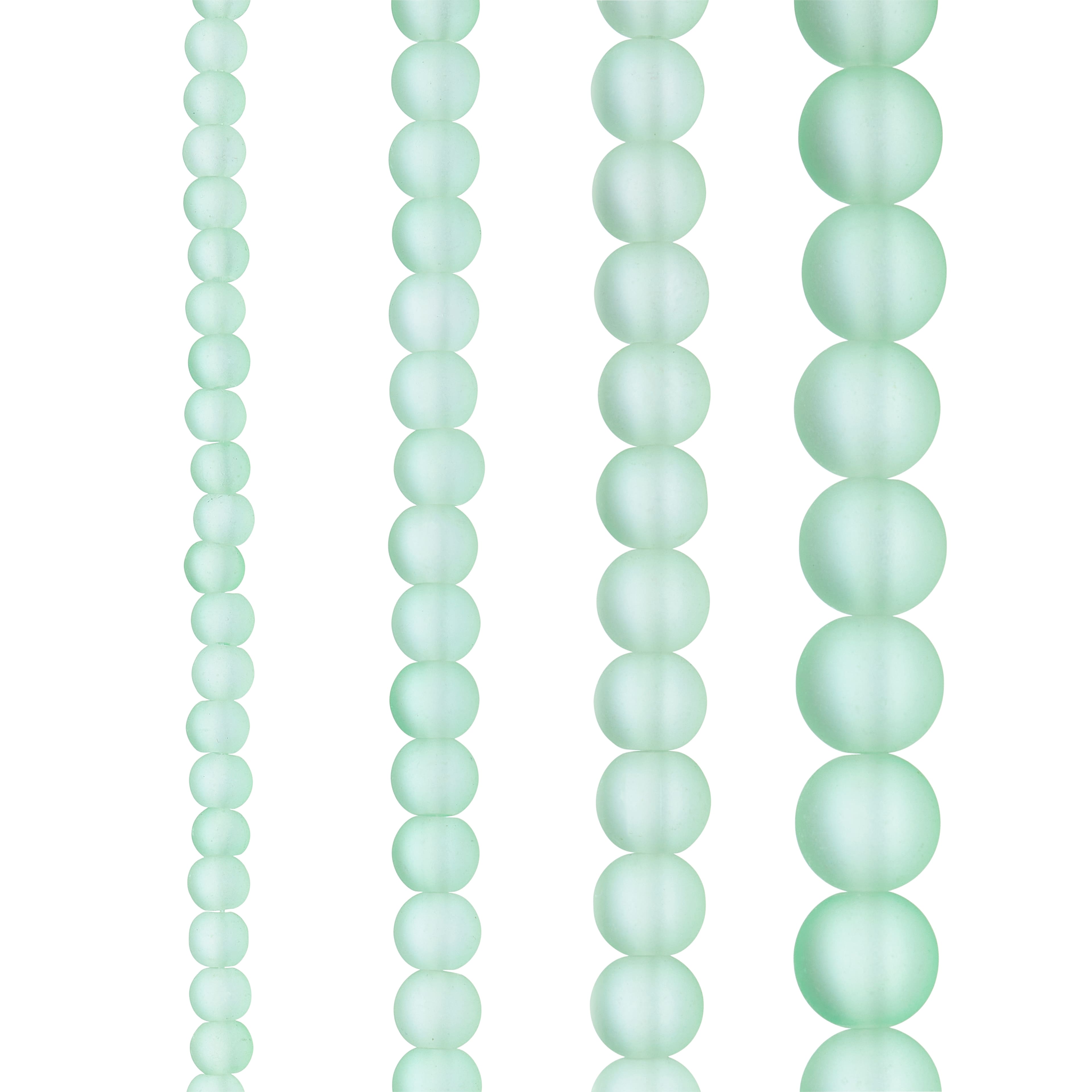 12 Pack: Matte Green Glass Round Beads, 4mm by Bead Landing&#xAE;