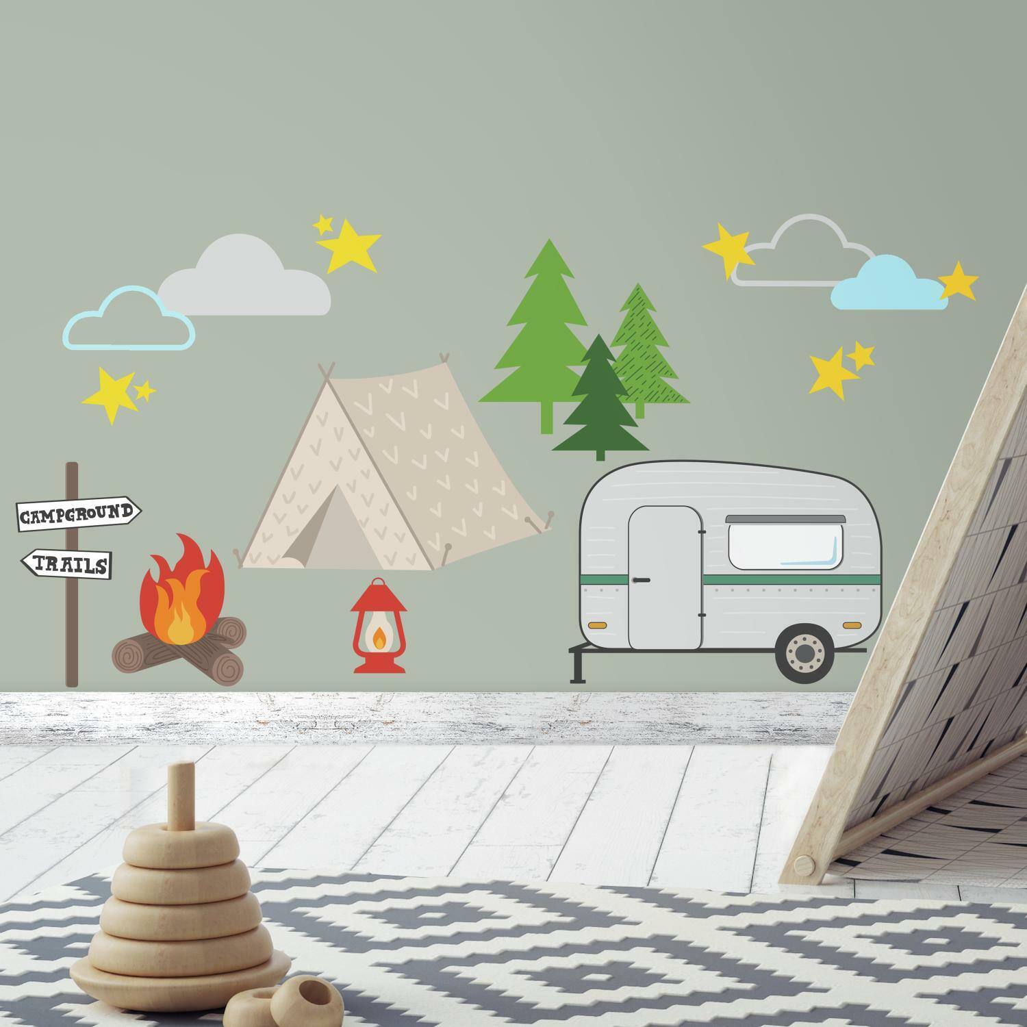 RoomMates Camping Peel &#x26; Stick Wall Decals