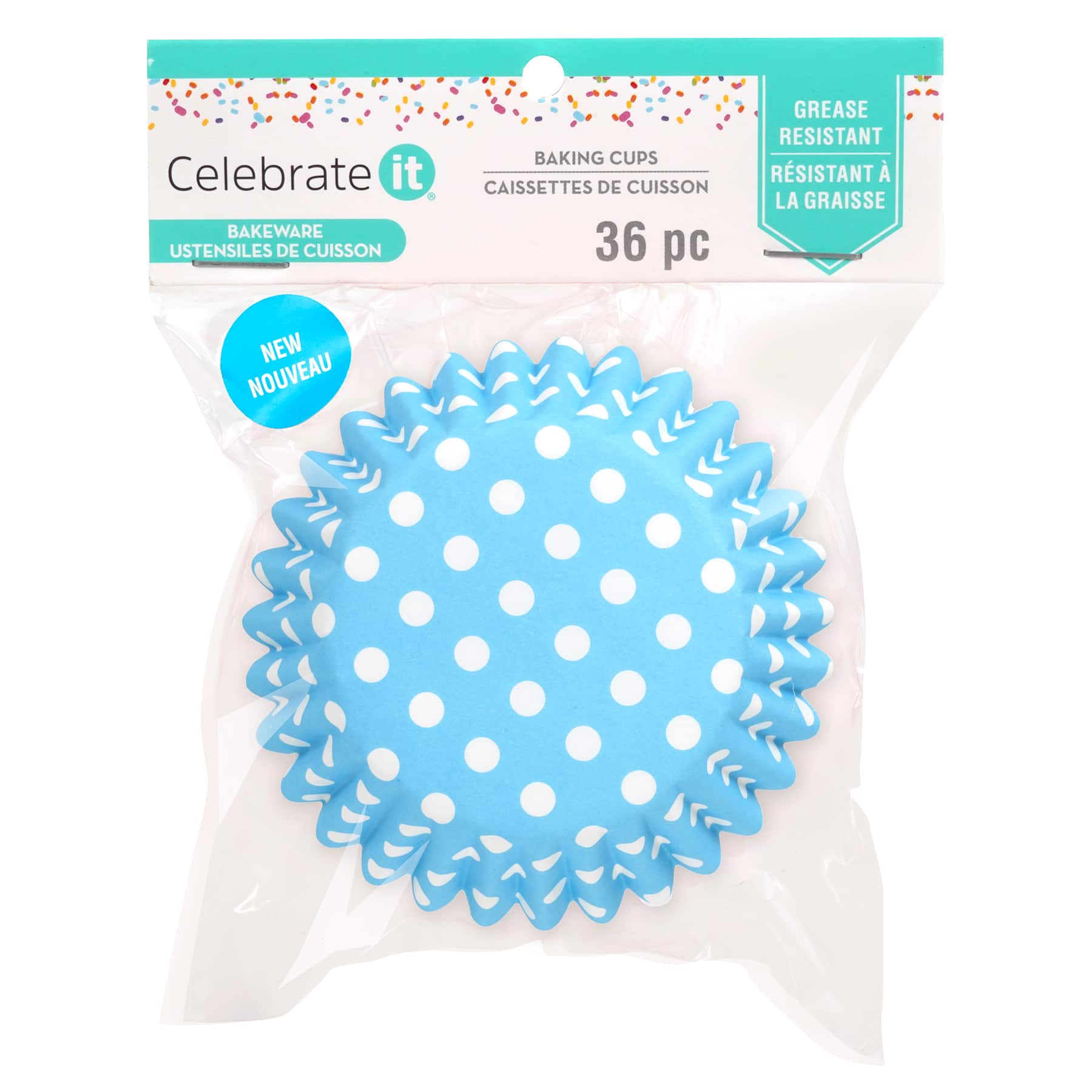 12 Packs: 36 ct. (432 total) Polka Dot Grease-Resistant Baking Cups by Celebrate It&#xAE;