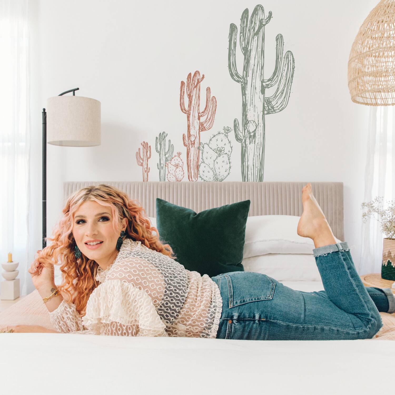 RoomMates Mr. Kate Hand-Drawn Cactus Peel & Stick Wall Decals