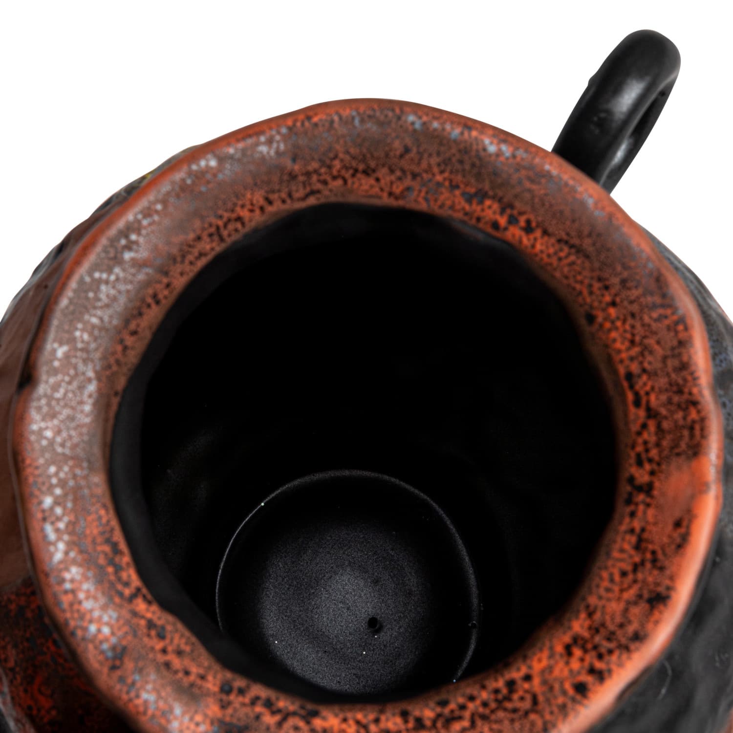 Hello Honey® 8.5" Multicolor Textured Stoneware Vase with Handles & Reactive Glaze