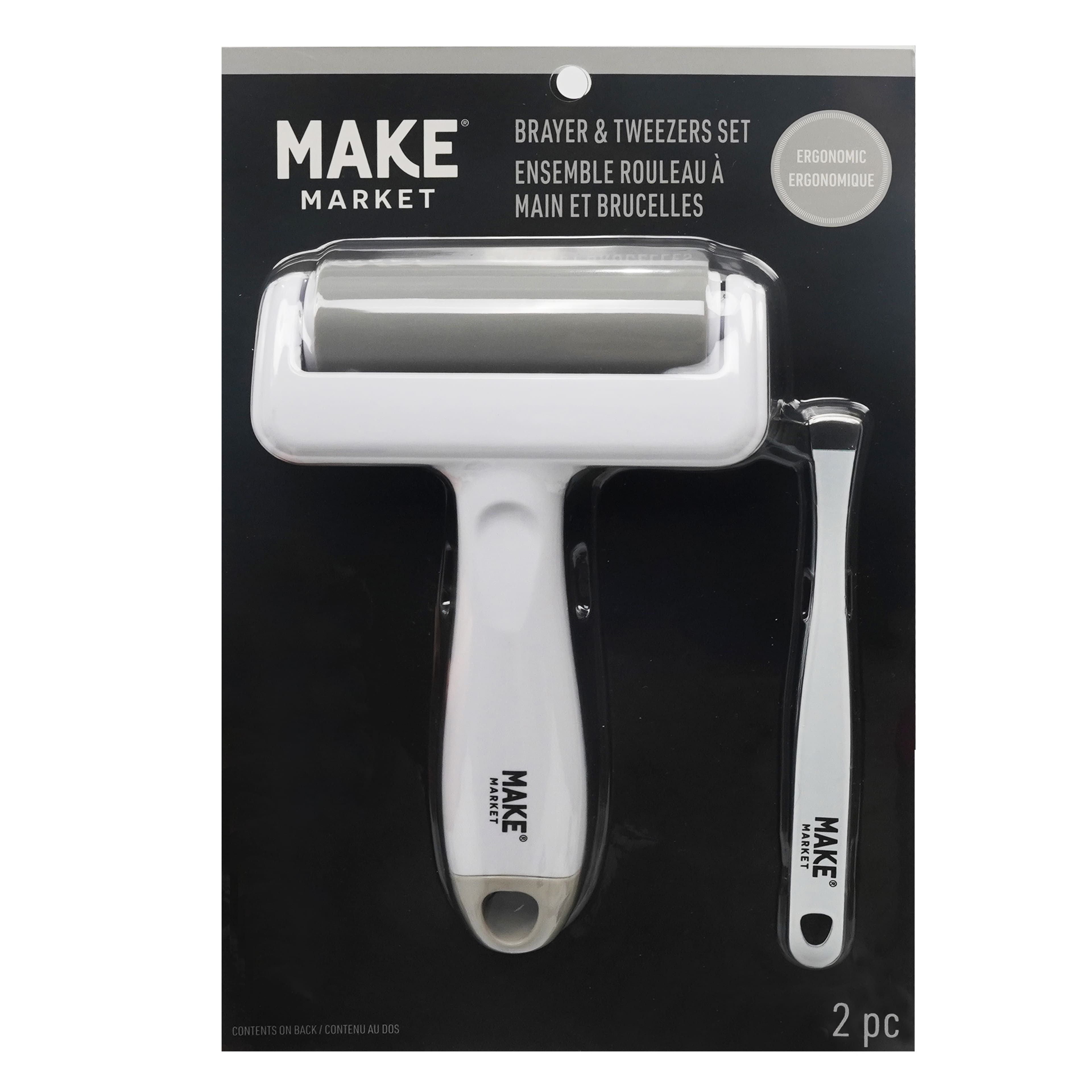 Brayer &#x26; Tweezers Set by Make Market&#xAE;