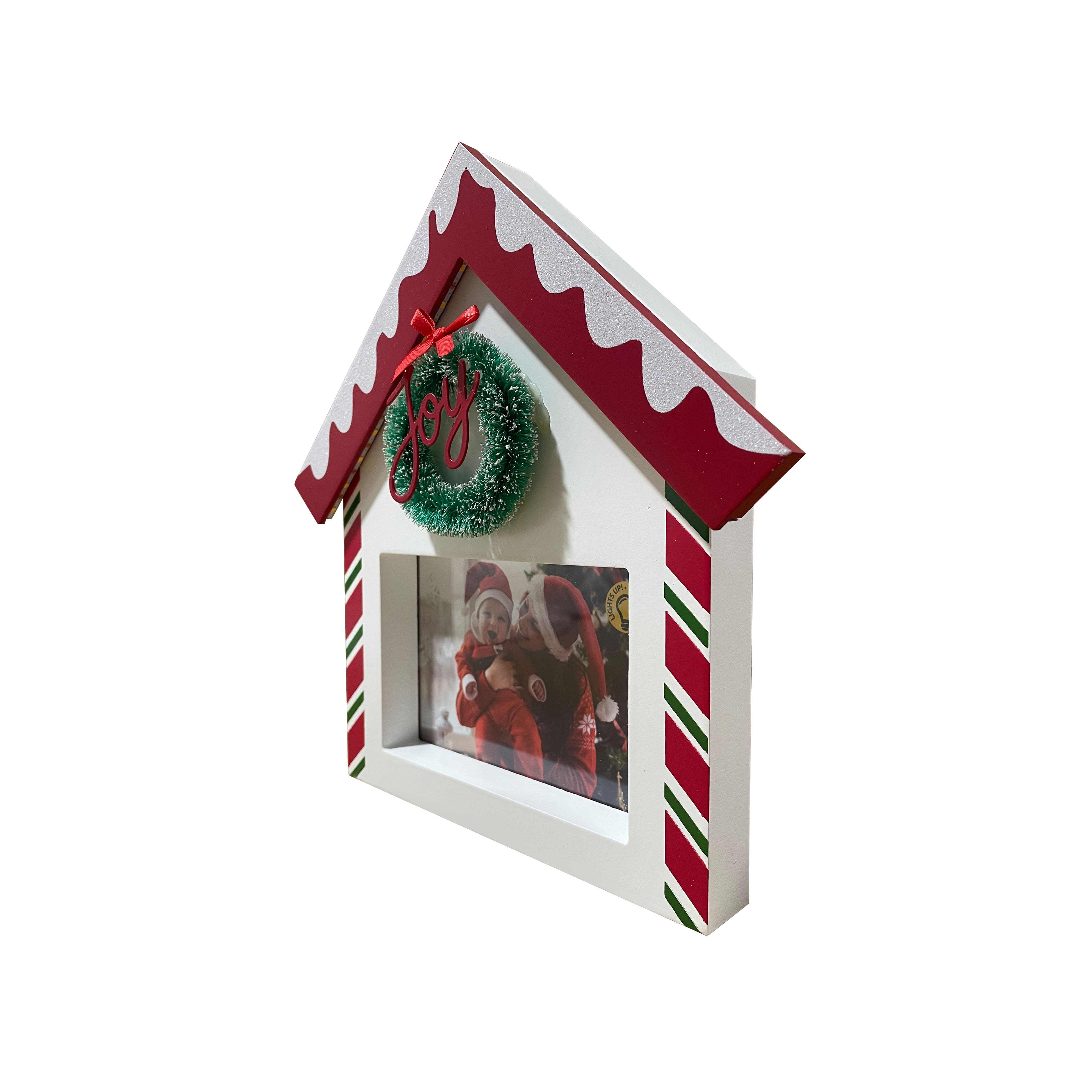 4&#x22; x 6&#x22; Peppermint House Light-Up Tabletop Frame by Studio D&#xE9;cor&#xAE;