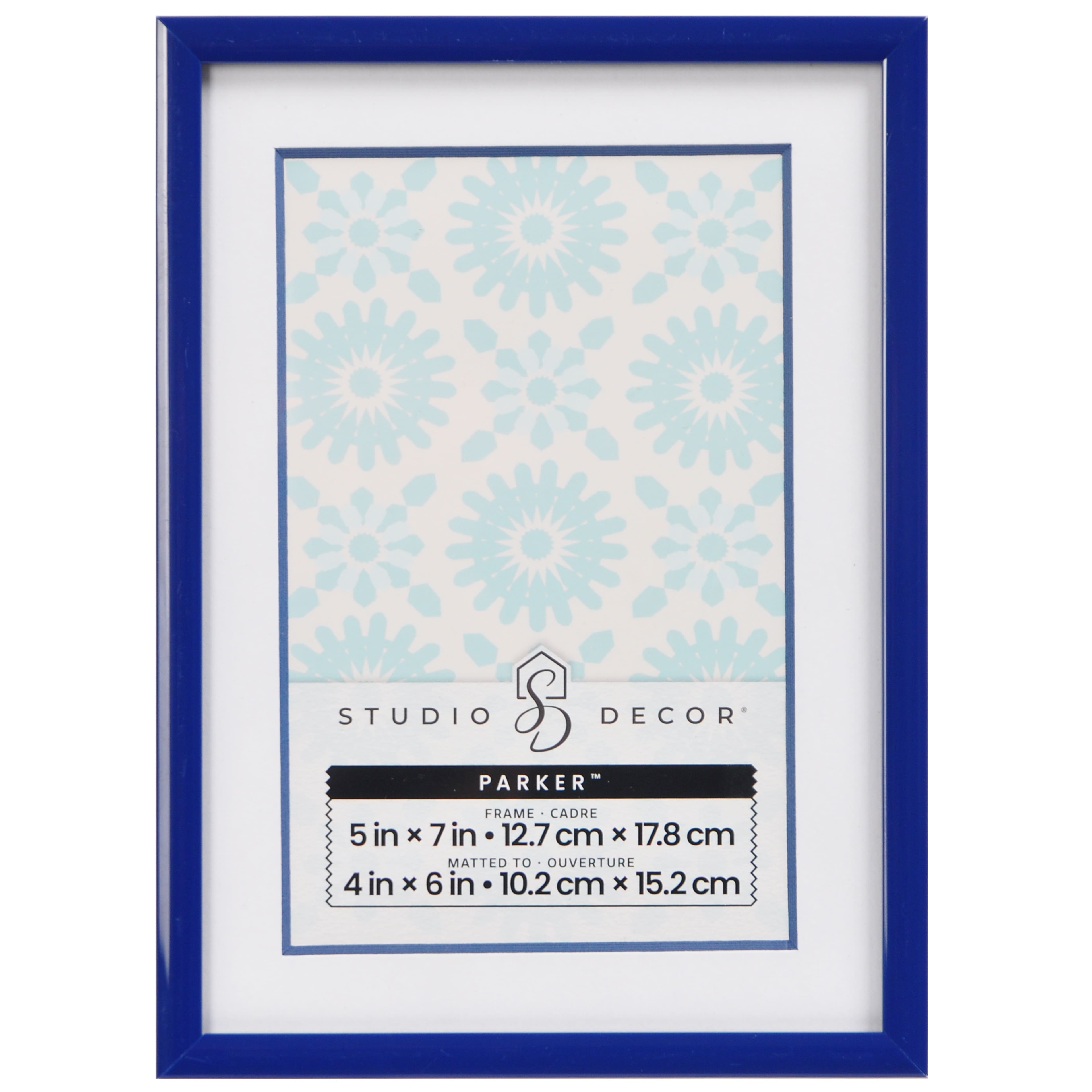Navy Glossy Frame with Mat, Parker&#x2122; by Studio D&#xE9;cor&#xAE;