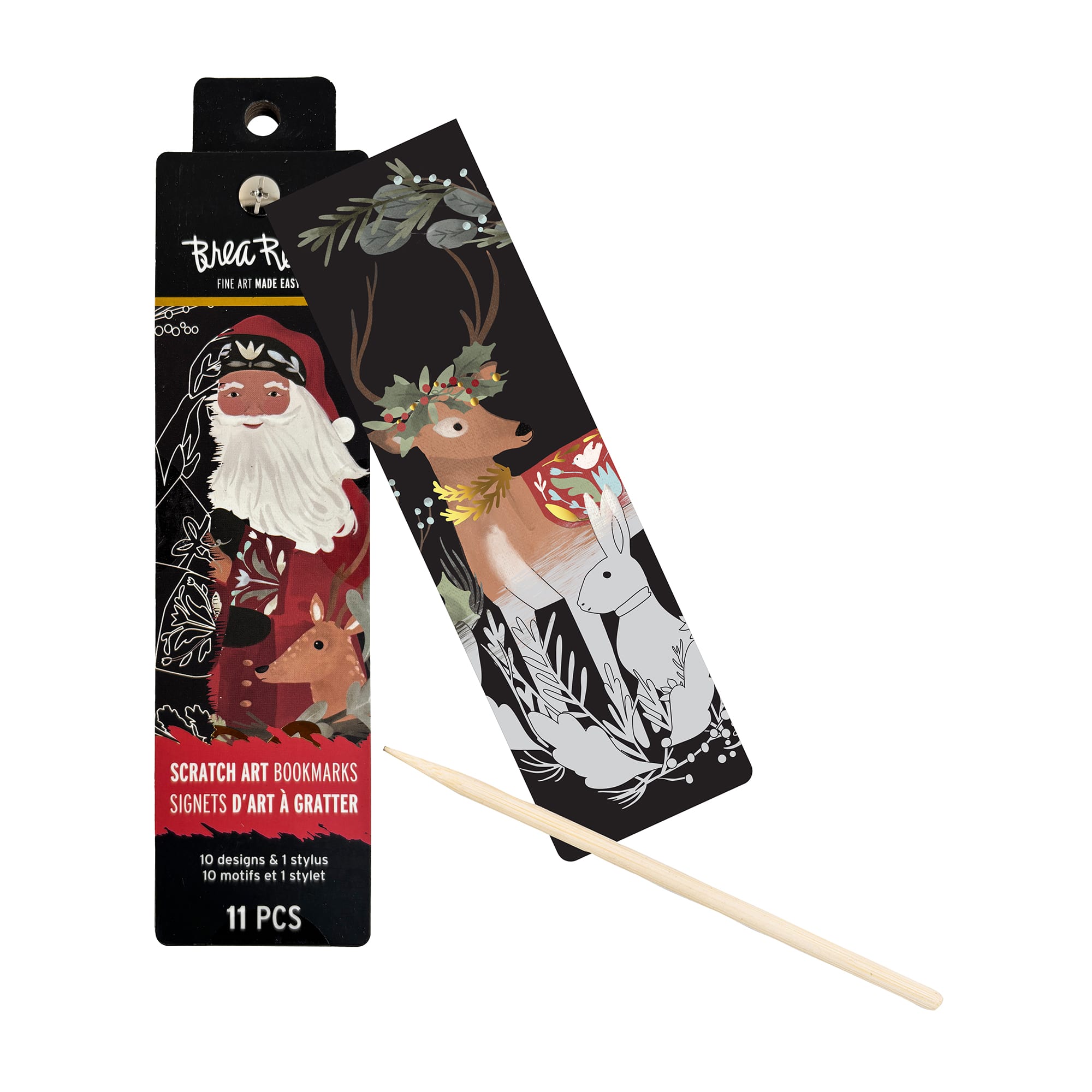 Brea Reese&#x2122; Woodland Holiday Scratch Art Bookmarks