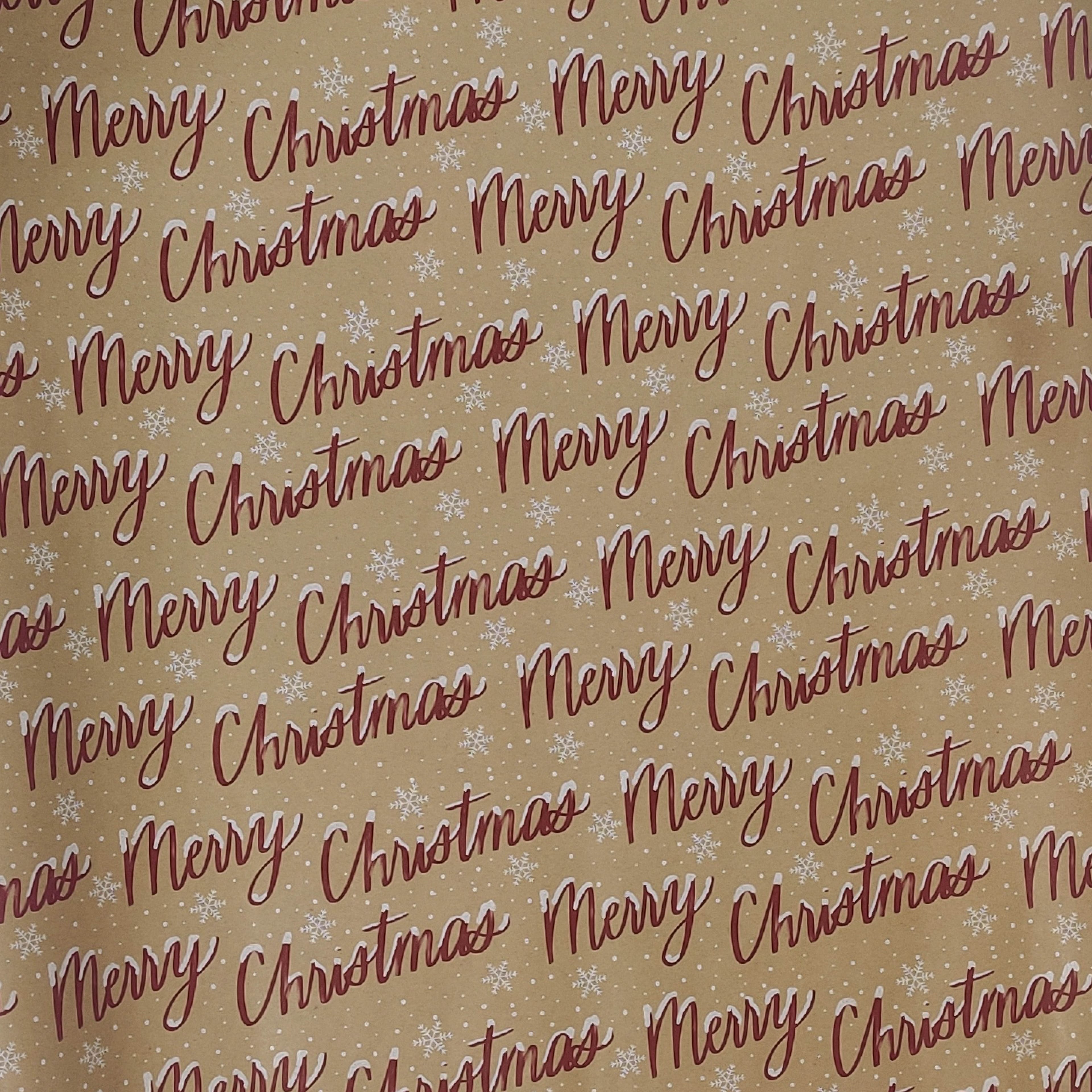 Merry Christmas Kraft Wrapping Paper by Celebrate It&#x2122;