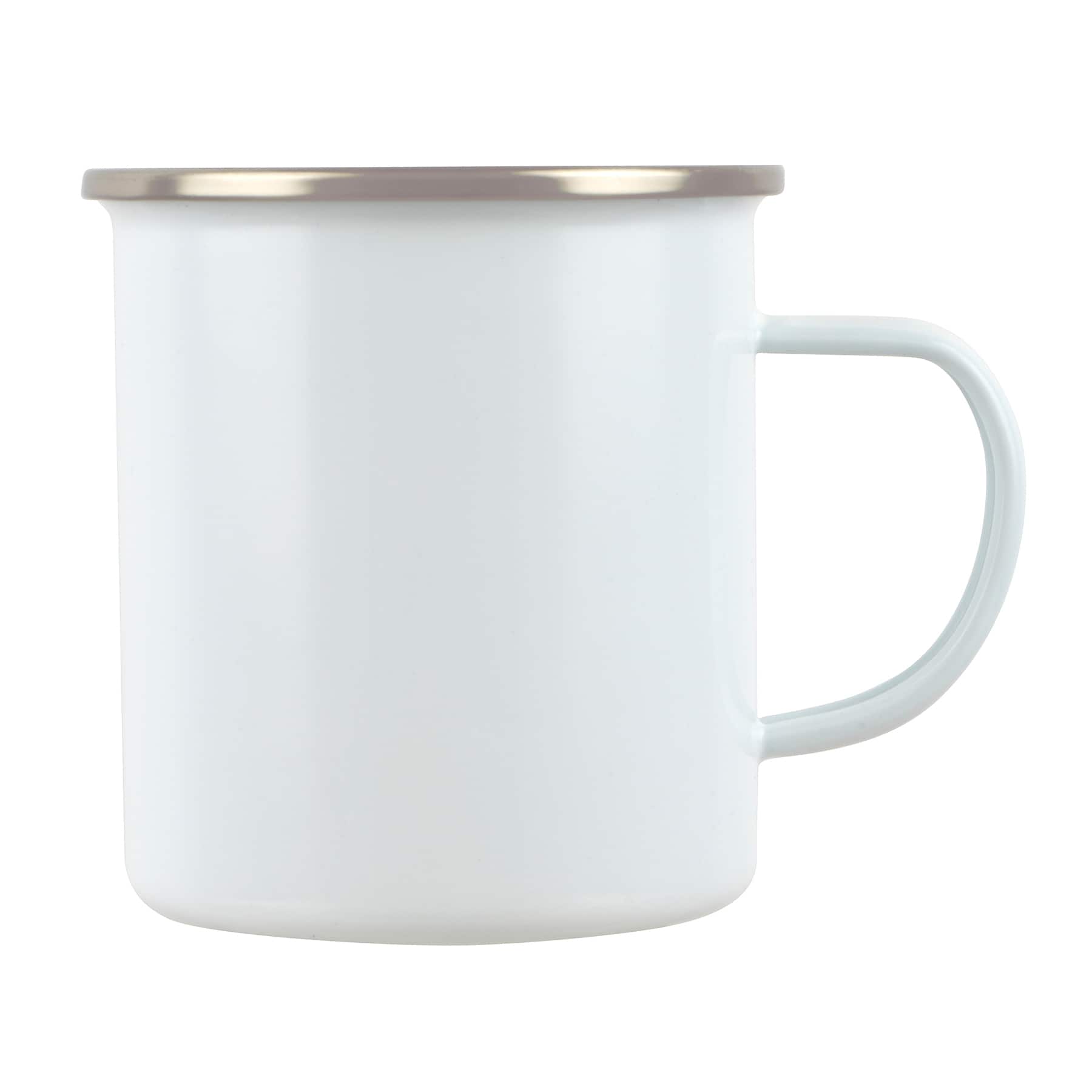 15.5oz. White Metal Sublimation Camping Mug by Make Market&#xAE;