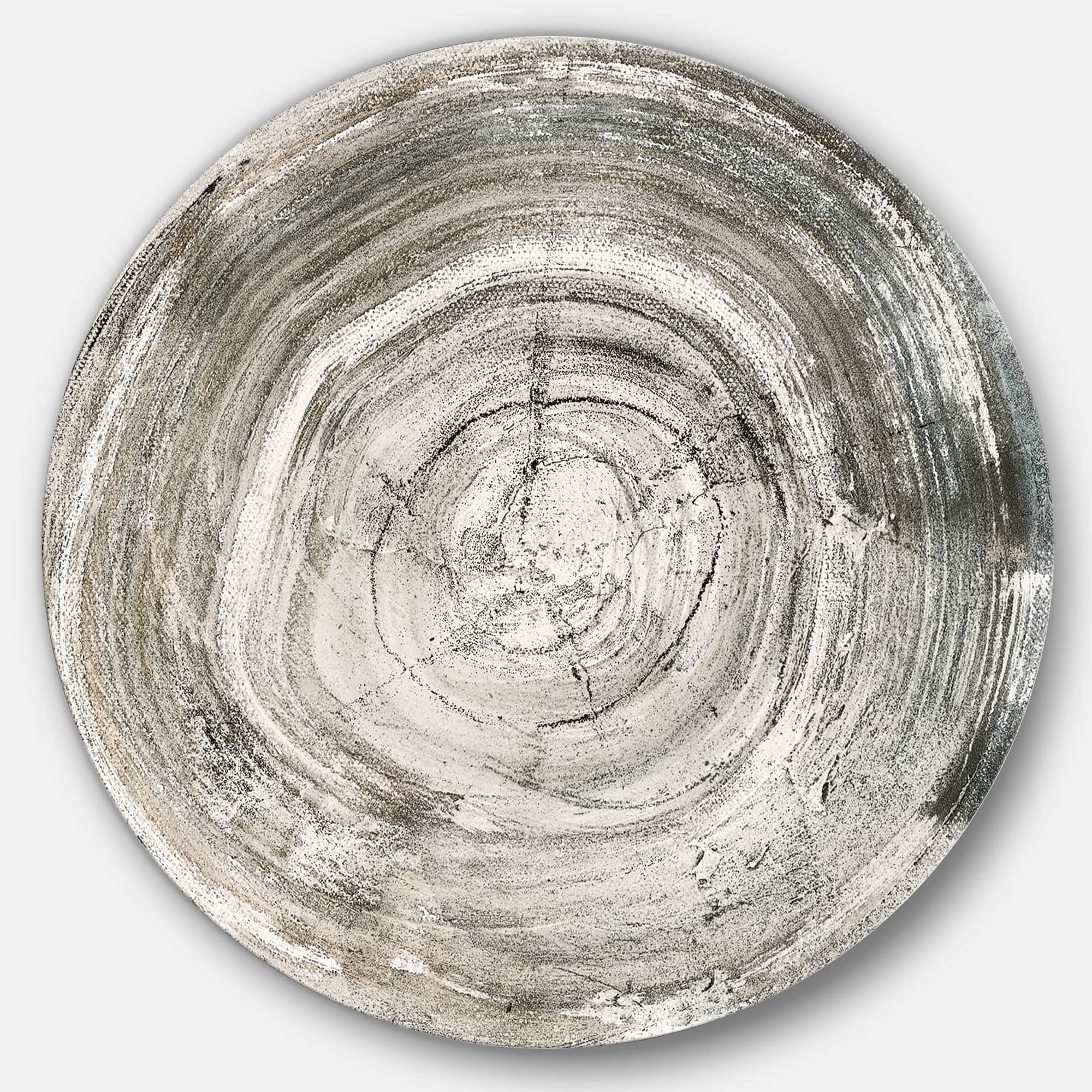 Designart - Circle natural elements IV - Geometric Metal Circle Wall Art