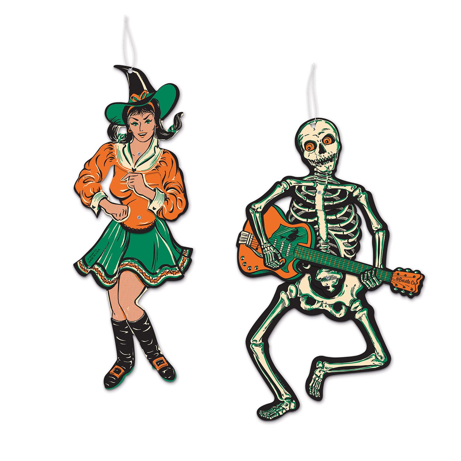 Beistle Vintage Halloween Jointed GoGo Dancers