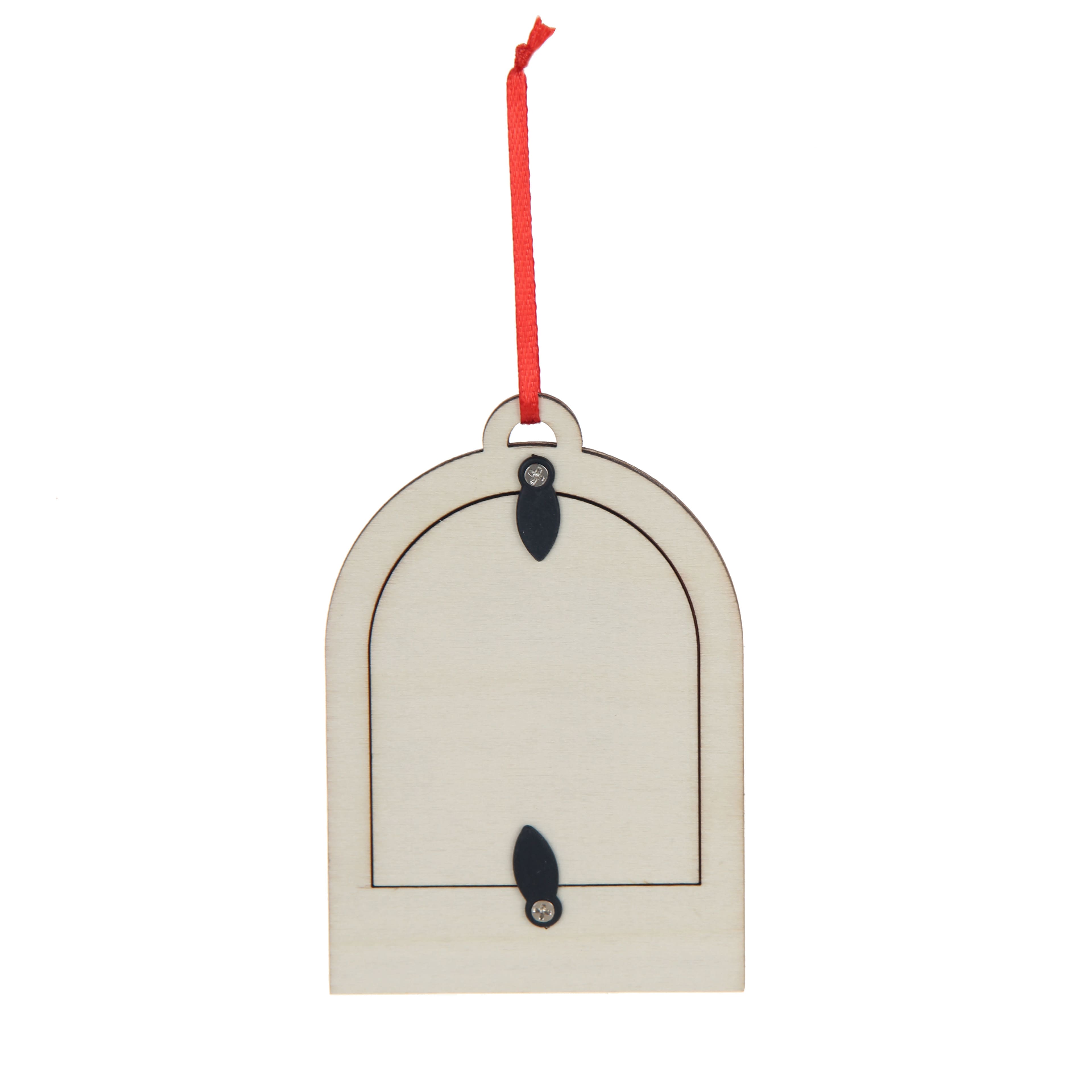 Ornement-cadre en forme d&#x2019;arbre et de lumi&#xE8;res en bois &#xE0; d&#xE9;corer soi-m&#xEA;me de 10,8&#xA0;cm de Make Market