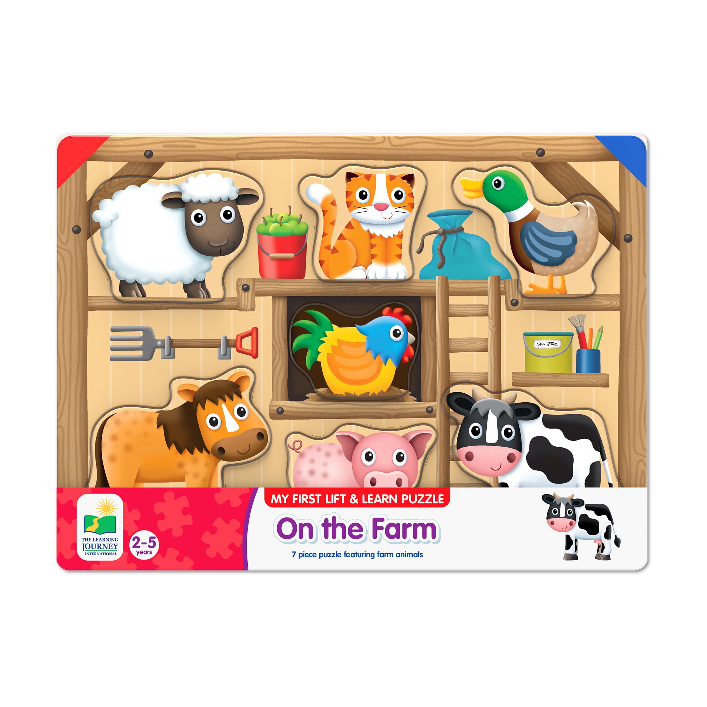 My First Lift &#x26; Learn Puzzle - On the Farm: 7 Pcs