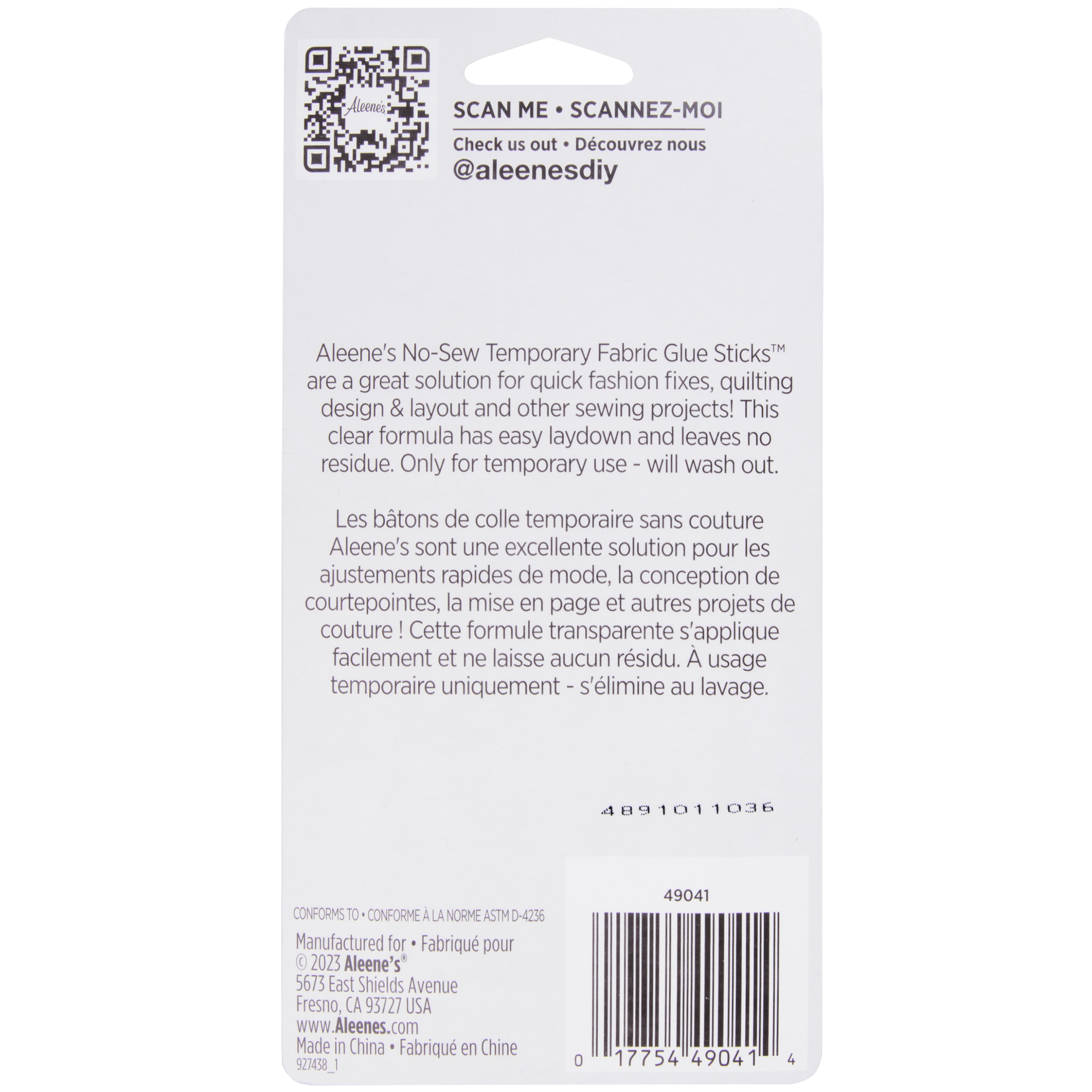 Aleene&#x27;s&#xAE; Temporary Fabric Glue Sticks, 2ct.